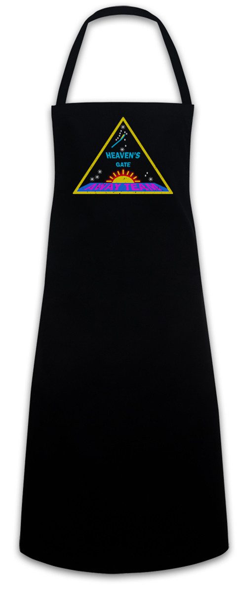 Urban Backwoods Kochschürze Heaven`s Gate Away Team Grillschürze Comet Sekte Sect Logo Sign Ufo