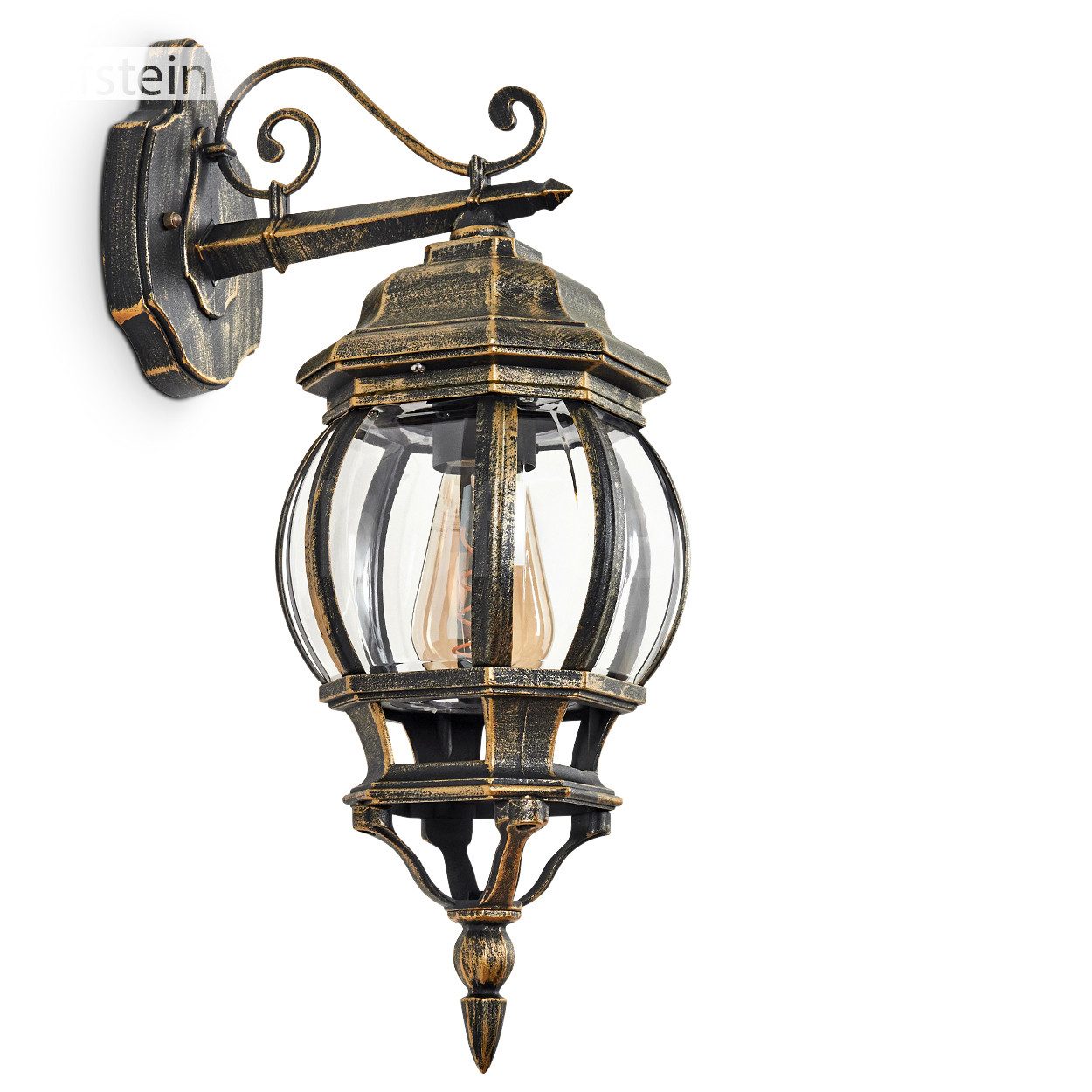 hofstein Außen-Wandleuchte »Meyen« Wandlampe abwärts aus Metall/Glas in Bra günstig online kaufen