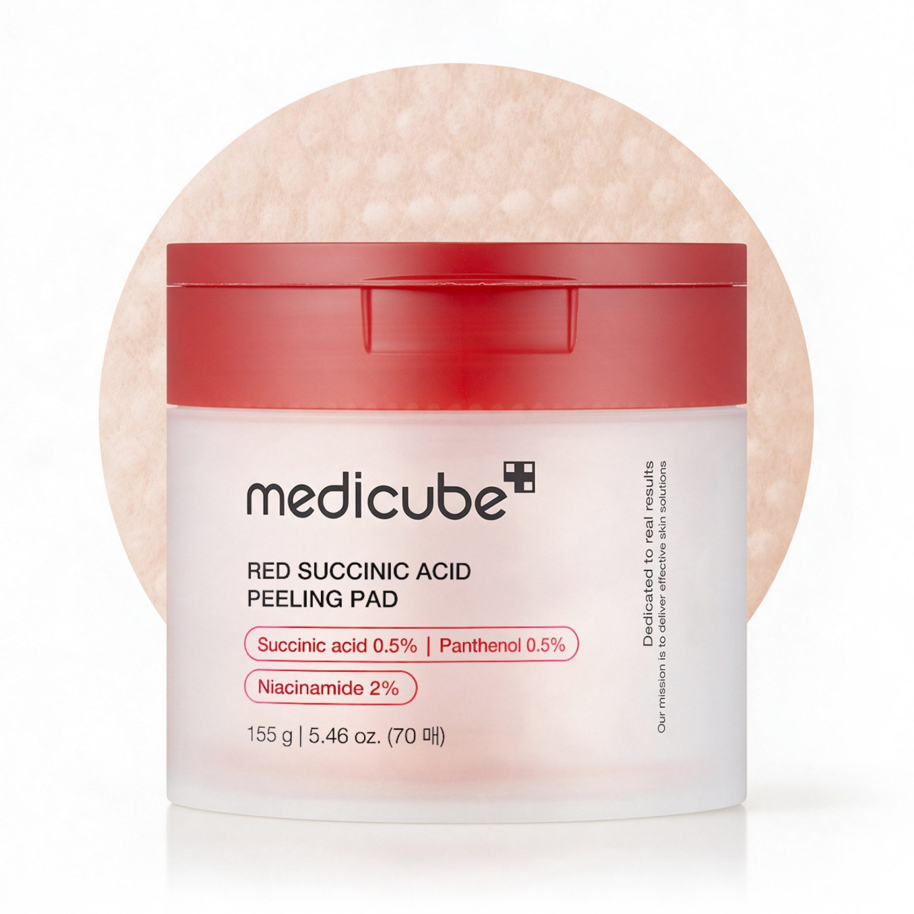 Medicube Gesichtswasser Reinigungspads Peeling Gesicht Gesichtspeeling Niacinamide Panthenol, 1-tlg., BHA, AHA, Bernsteinsäure, Niacinamid, Hautpflege