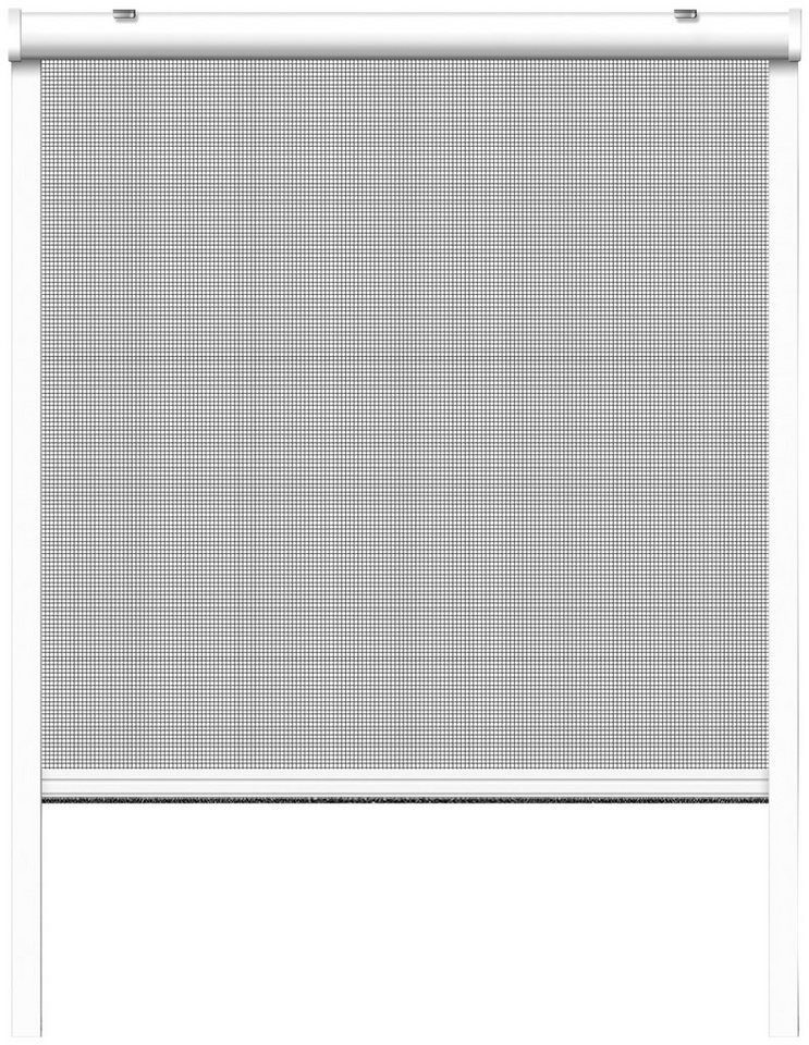 Insektenschutzrollo für Fenster, SCHELLENBERG, verschraubt, Fliegengitter, 100  x 160 cm, weiß, 70890