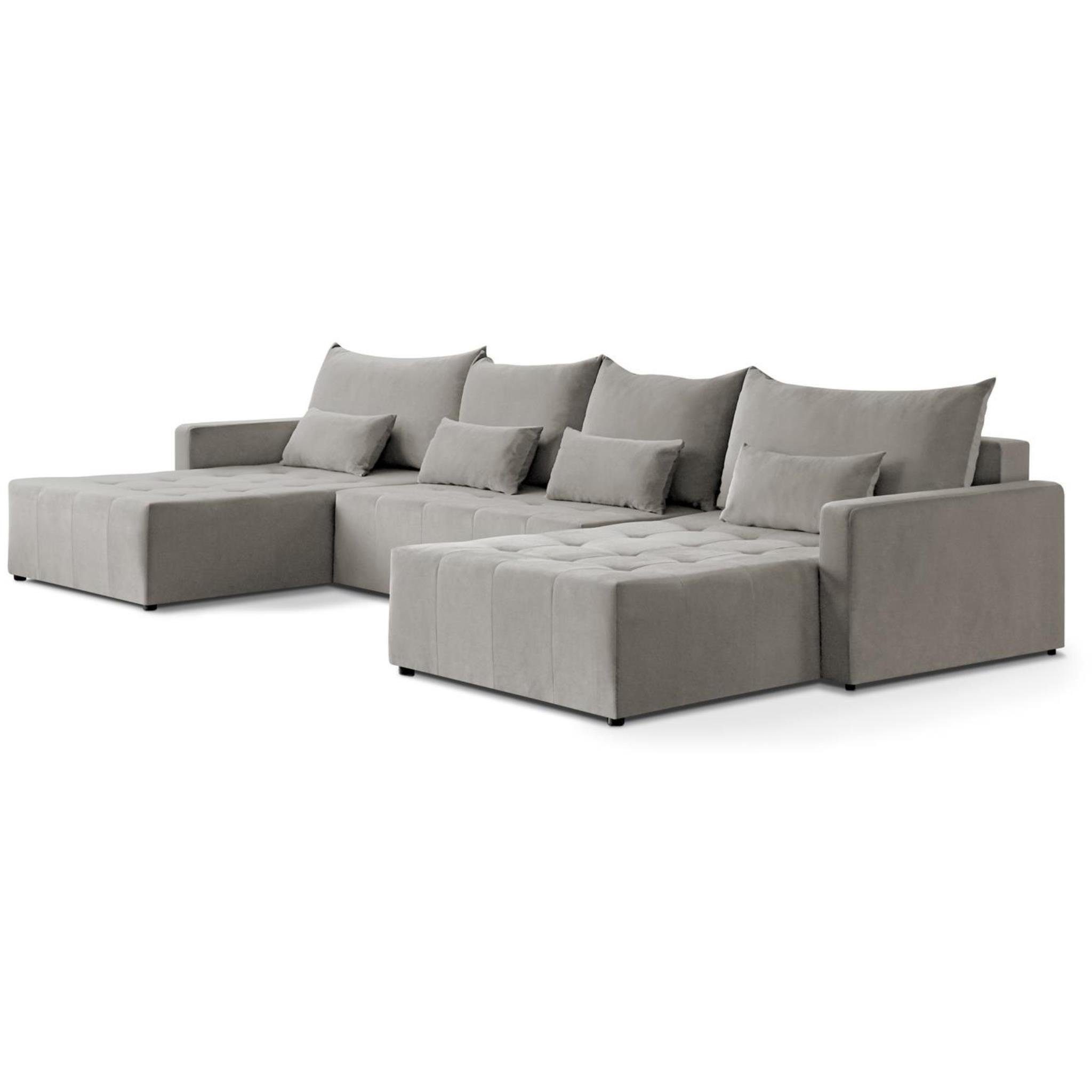 Beautysofa Ecksofa mit Bettkasten Bono U, Bettfunktion, mit Schlaffunktion
