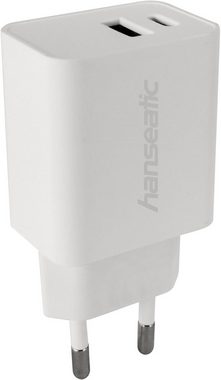 Hanseatic Smartphone-Ladegerät (USB Ladegerät und QI-Ladeadapter, 1,5m Kabellänge)