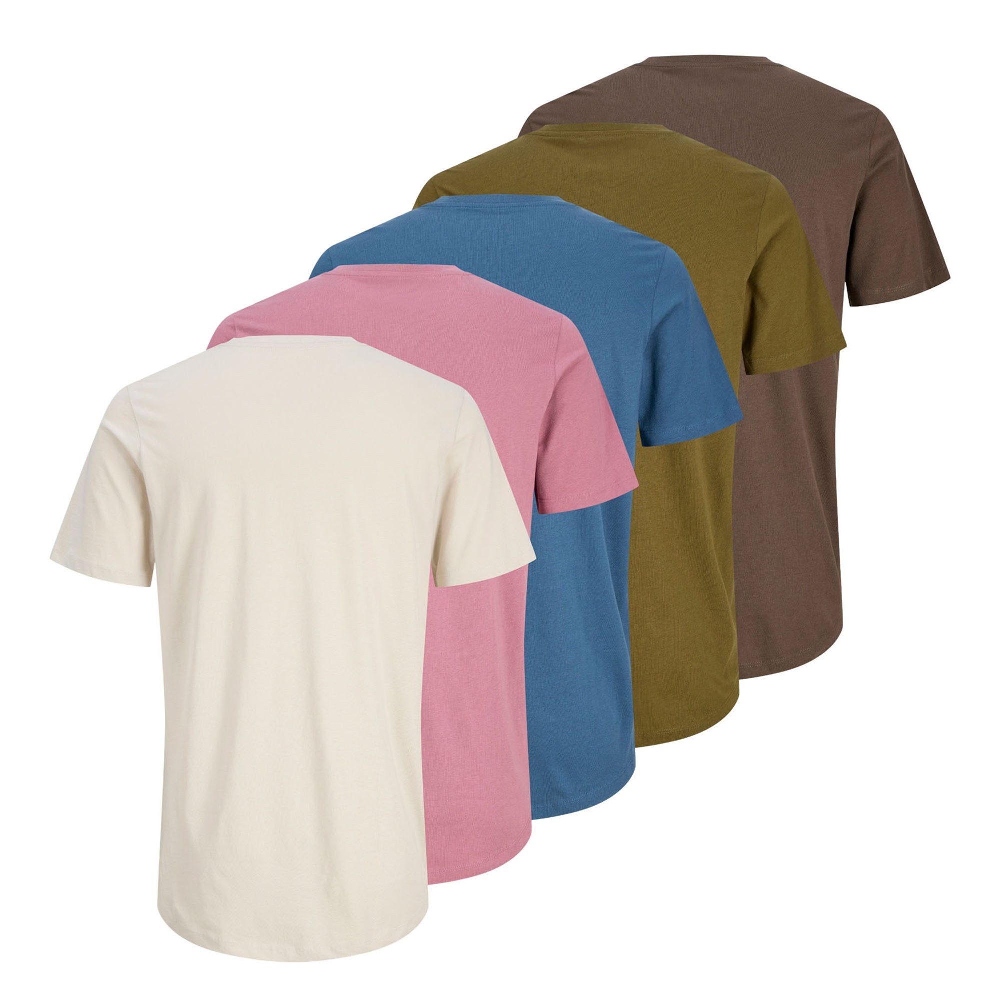 Jack & Jones T-Shirt Herren T-Shirt 5er Pack Baumwolle (Packung, 5er Pack) günstig online kaufen