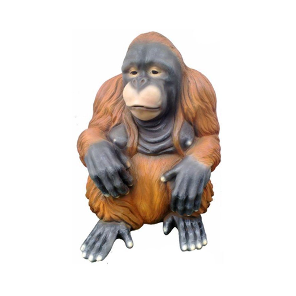 JVmoebel Skulptur orang utan affe figur abstrakte figuren statuen moderne bemalt neu 79cm statue