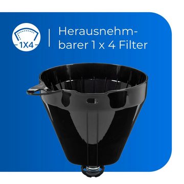 exquisit Filterkaffeemaschine KA 6119 isw, 1,5l Kaffeekanne, Papierfilter 1x4