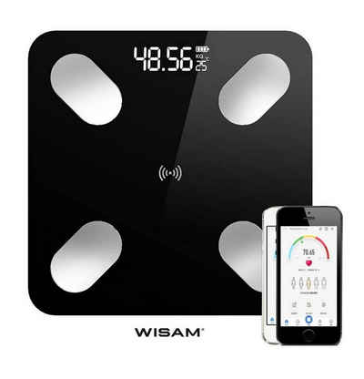 Wisam Körper-Analyse-Waage B2017 Smart App Digital Personenwaage Körperfett BMI Bluetooth iOS