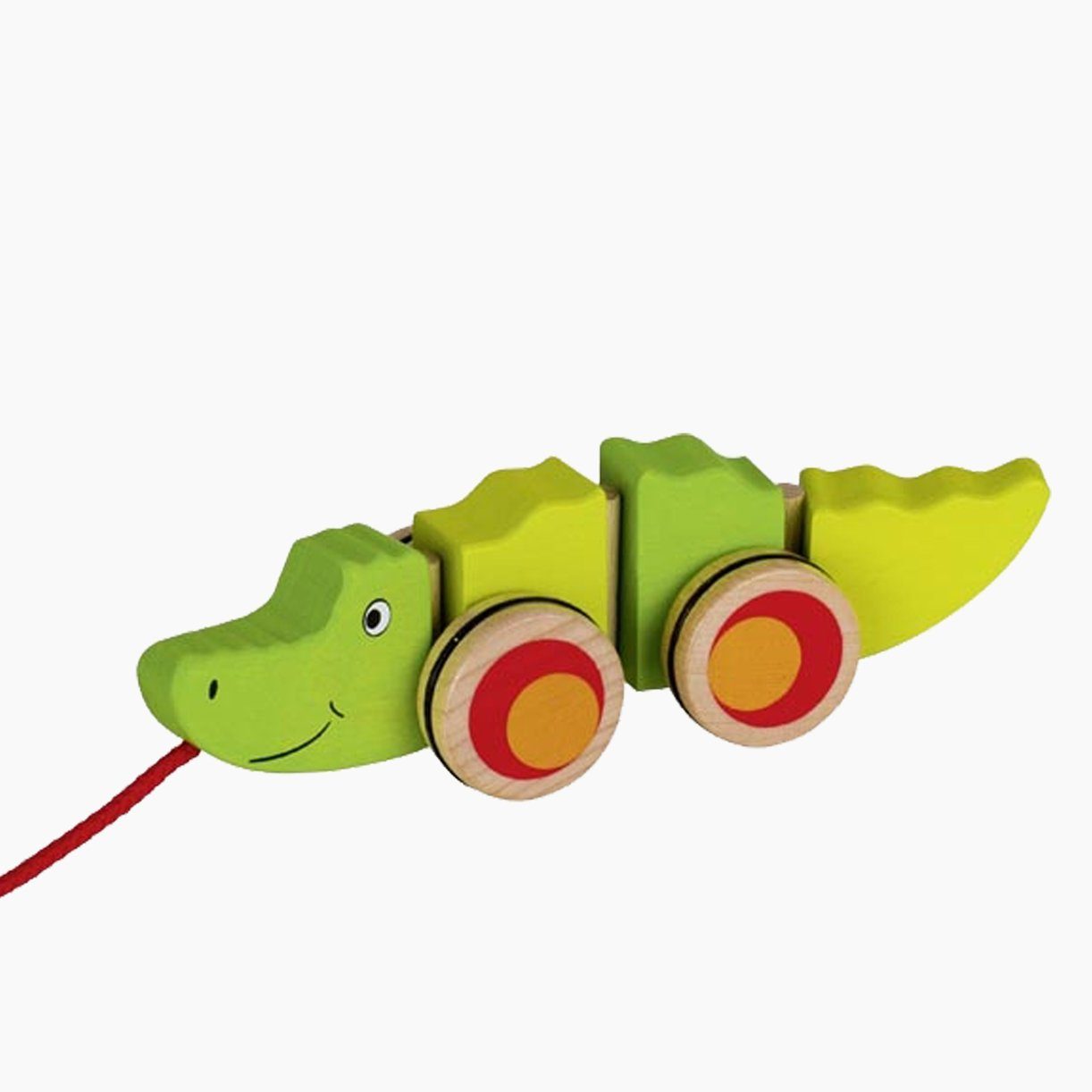 goki Nachziehtier Ziehtier Krokodil, (packung, 1-tlg), Die Schnur ist 70 cm lang