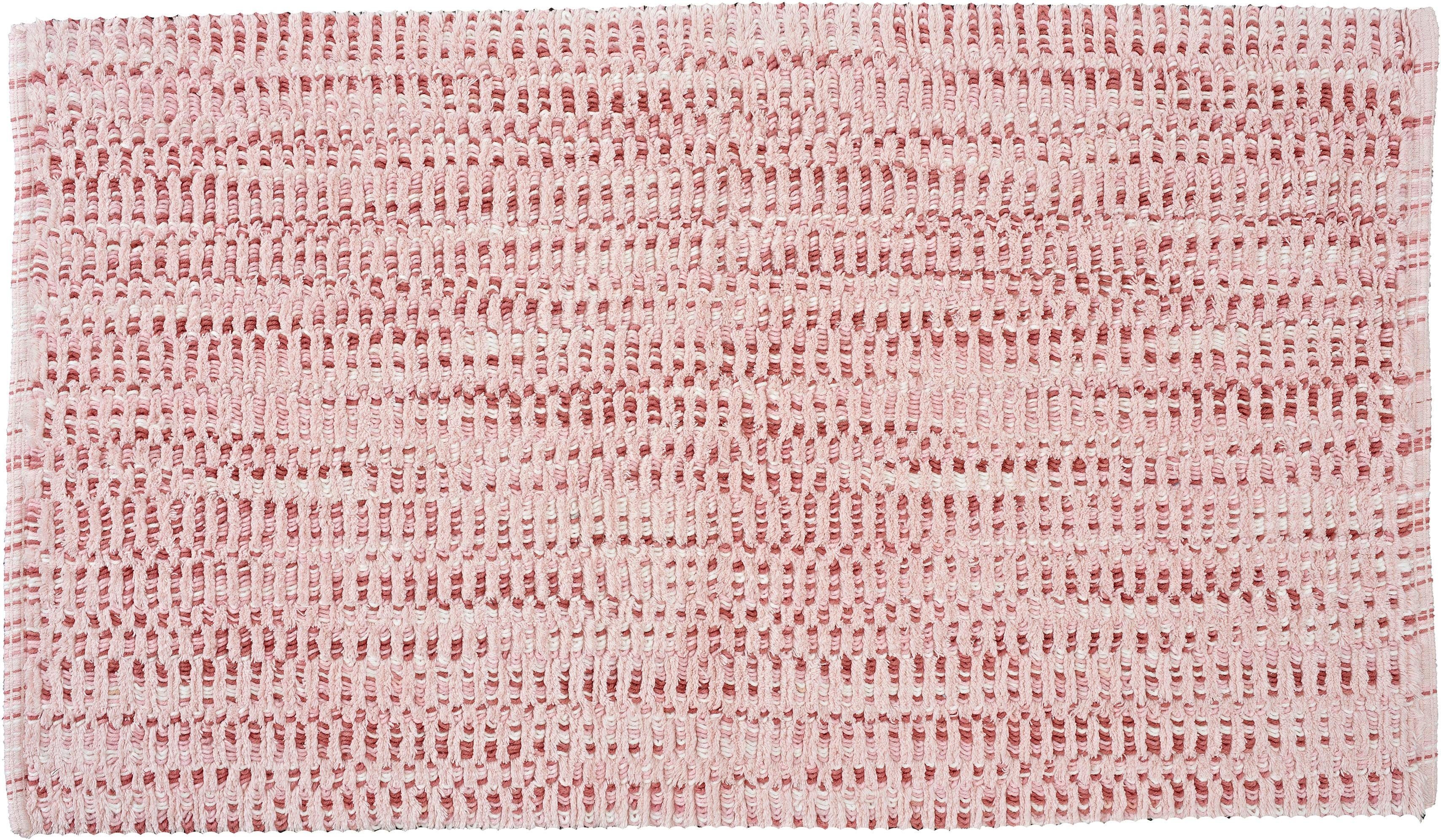 Kleine Wolke Badematte Sway, Badvorleger, Badezimmer Teppich, Höhe 10 mm, rutschhemmend beschichtet, fußbodenheizungsgeeignet, Baumwolle, quadratisch, Badteppich, Uni Farben mit Melange Effekt