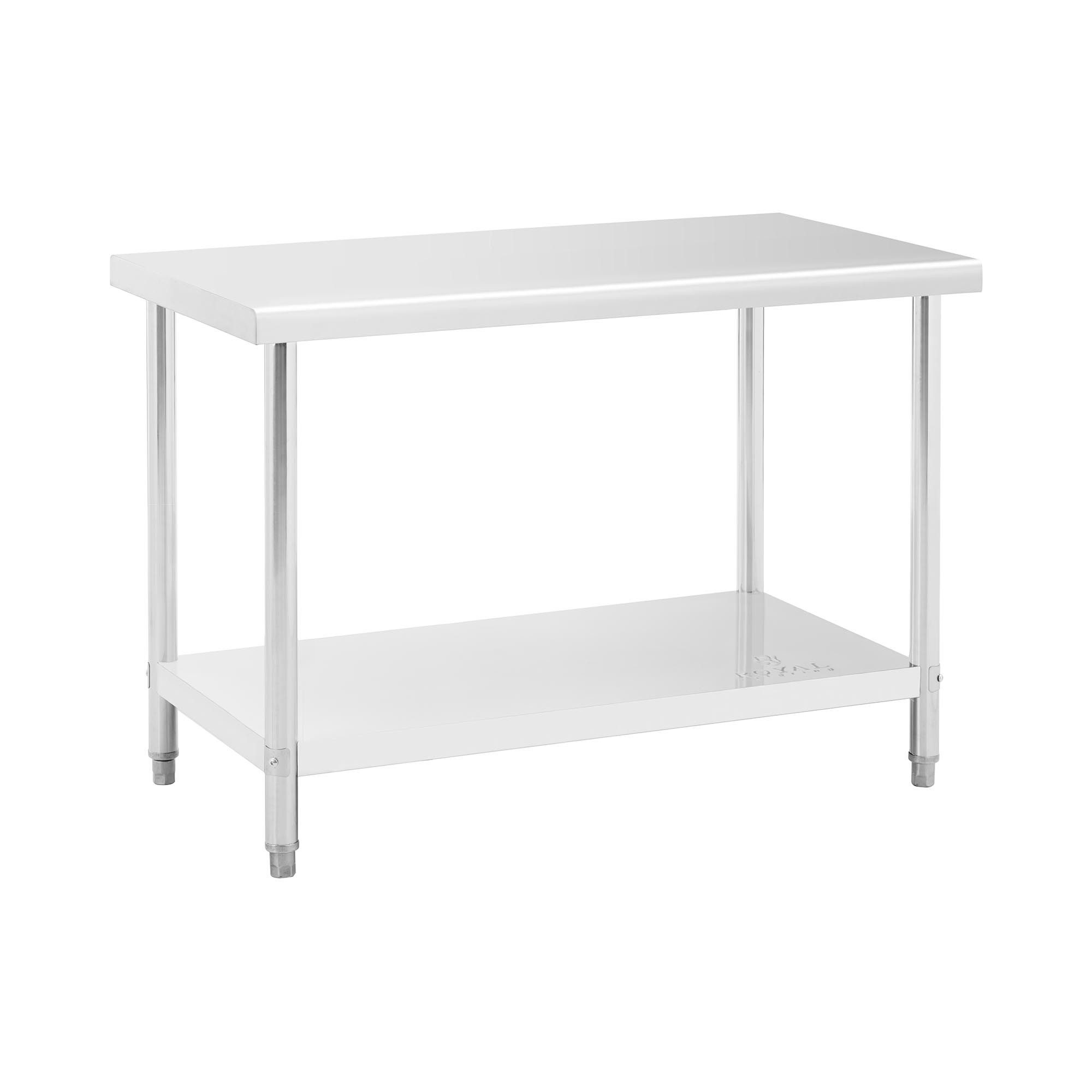 Royal Catering Arbeitstisch 120 x 60 cm Edelstahl Gastro Tisch Edelstahltis günstig online kaufen