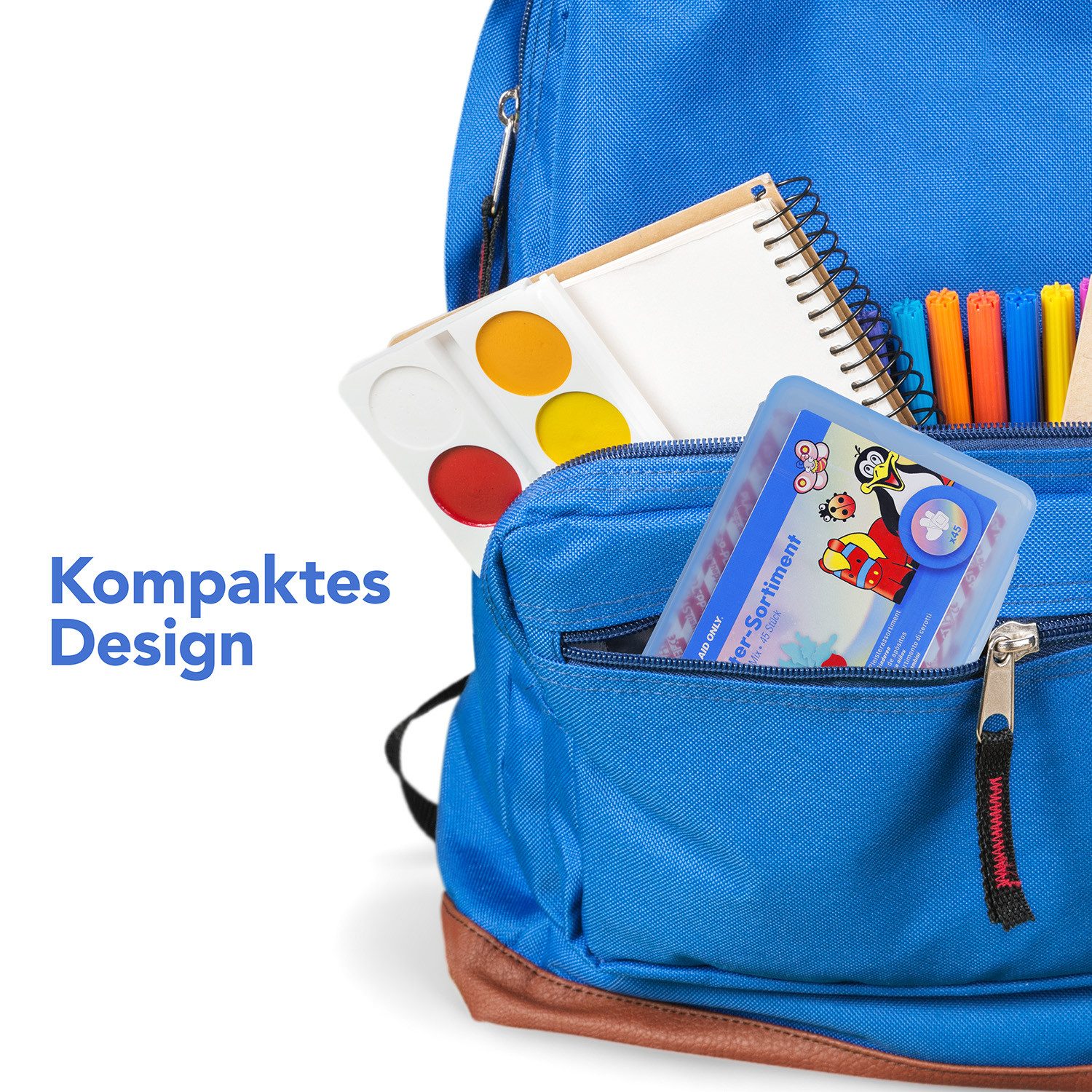 FIRST AID ONLY® Wundpflaster Kinderpflaster Set 45 Stück, Buntes Pflaster Set für Kinder (Vorratspack, 45 St), Sanft zur Haut