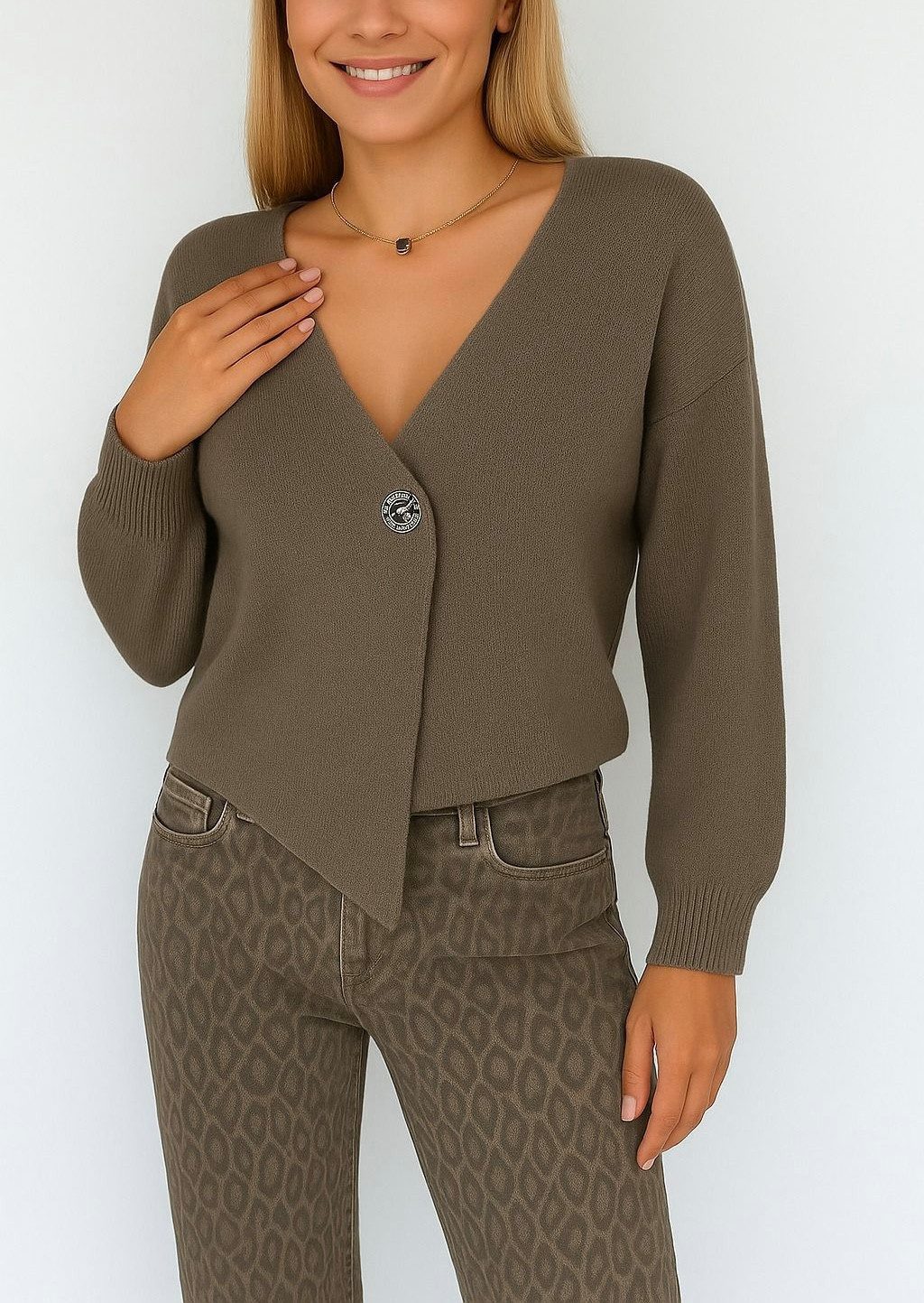 Worldclassca Cardigan WORLDCLASSCA Cardigan Strickjacke V-Ausschnitt Pulllo günstig online kaufen