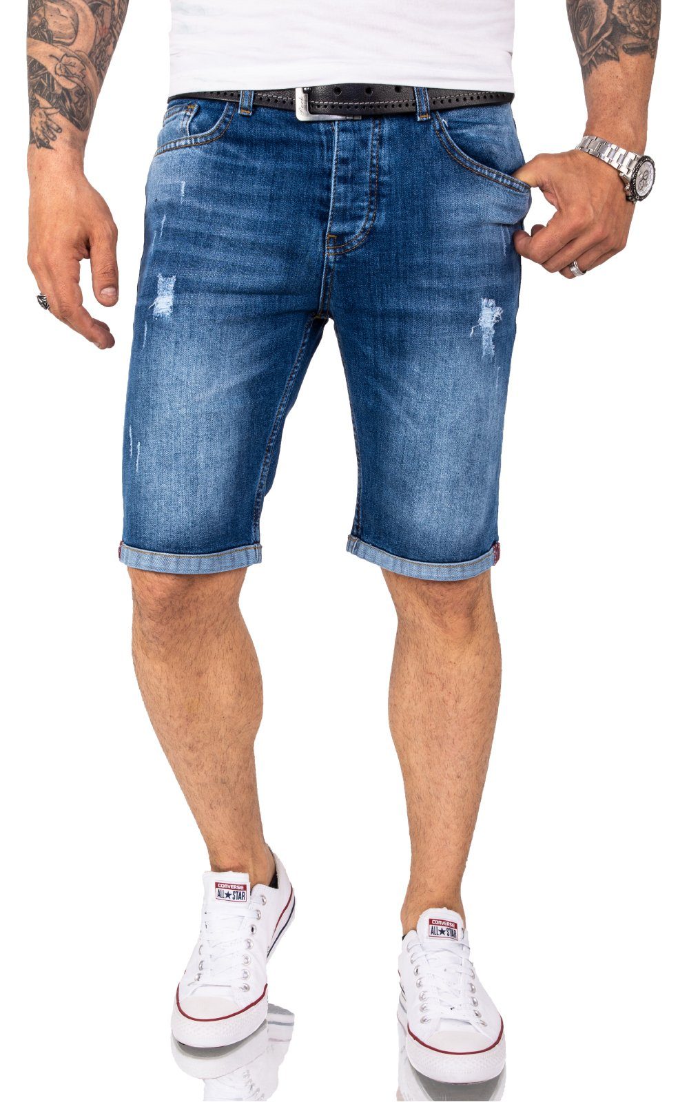Rock Creek Jeansshorts Shorts Blau Herren Denim RC-2218
