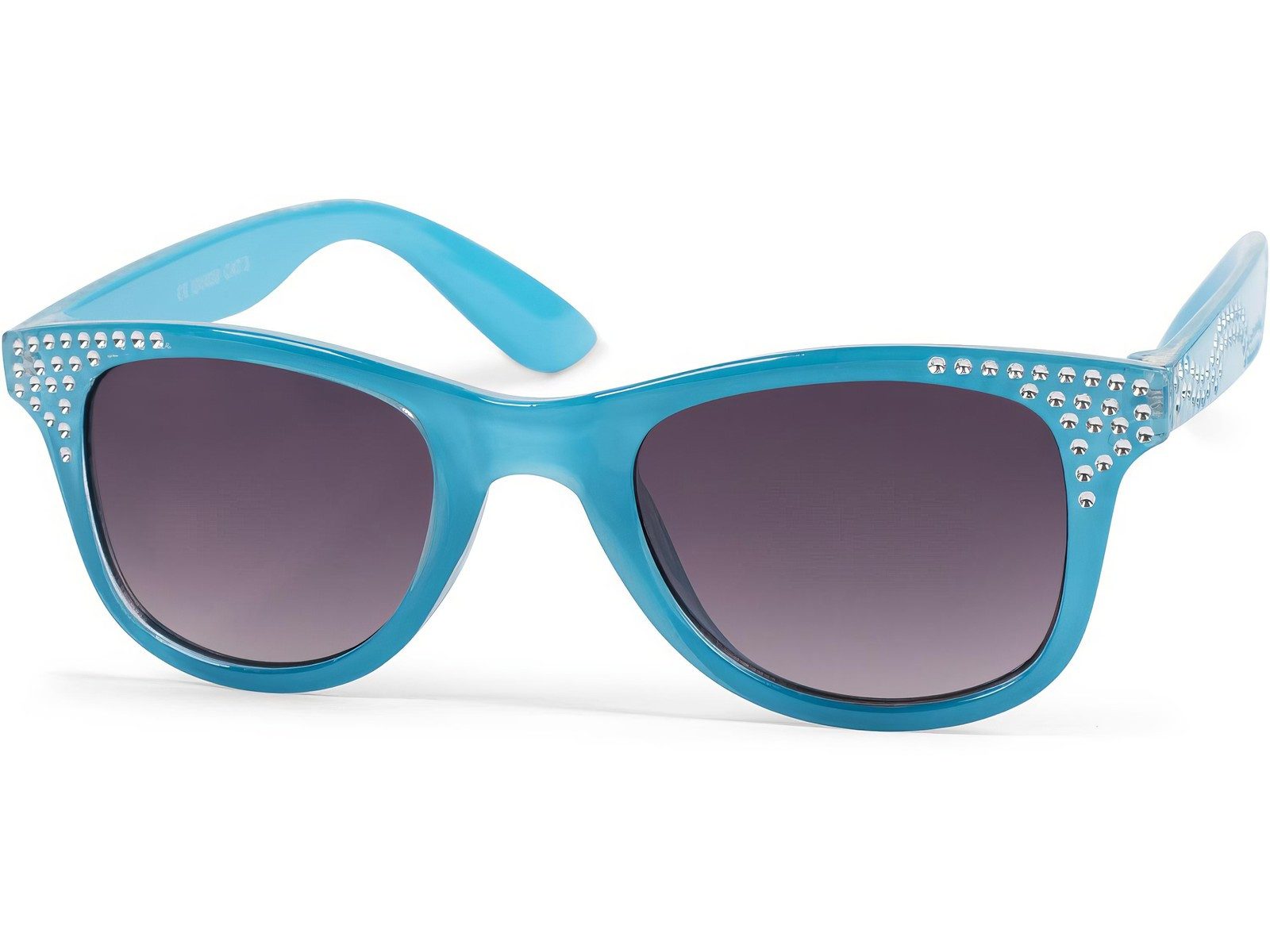 Wayfarer Mädchen Nerd Sonnenbrille mit Strass