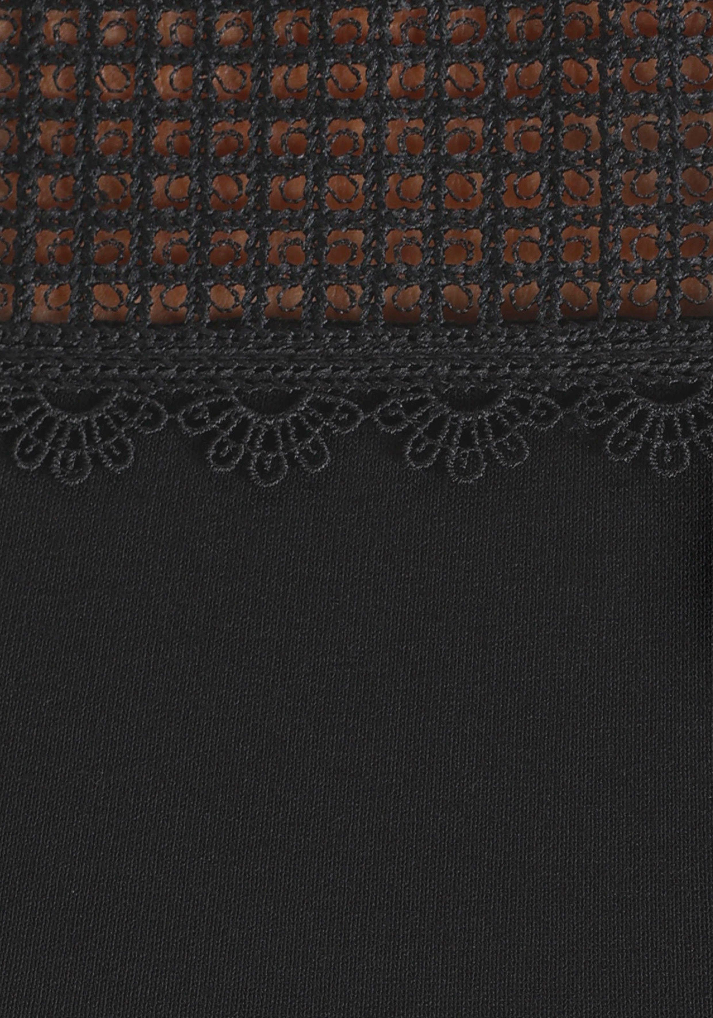 Melrose Netzshirt mit Crochet-Einsatz