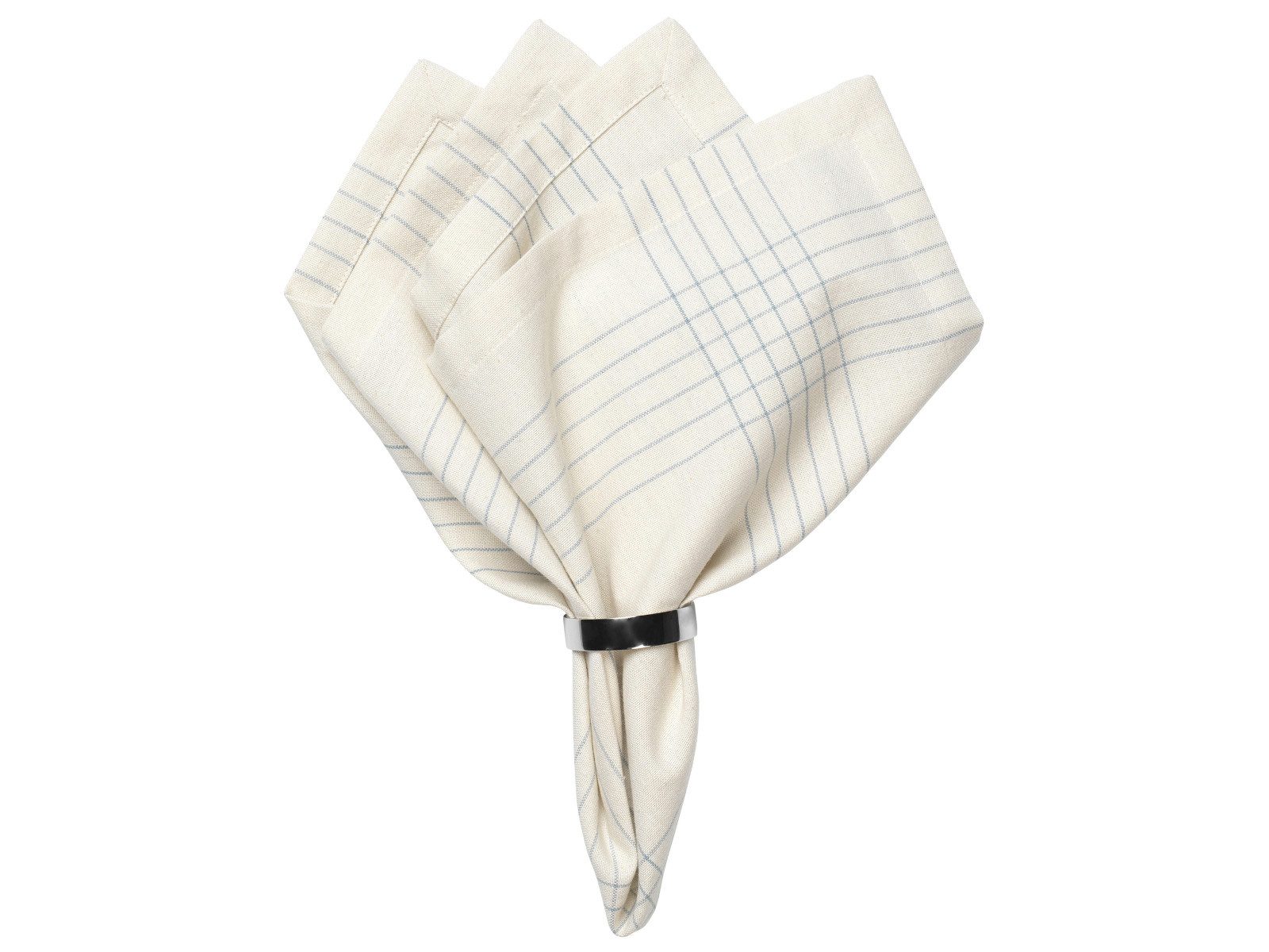Broste Copenhagen Stoffserviette Alice Serviette dusty blue/natural 45x45cm (1 Stück)