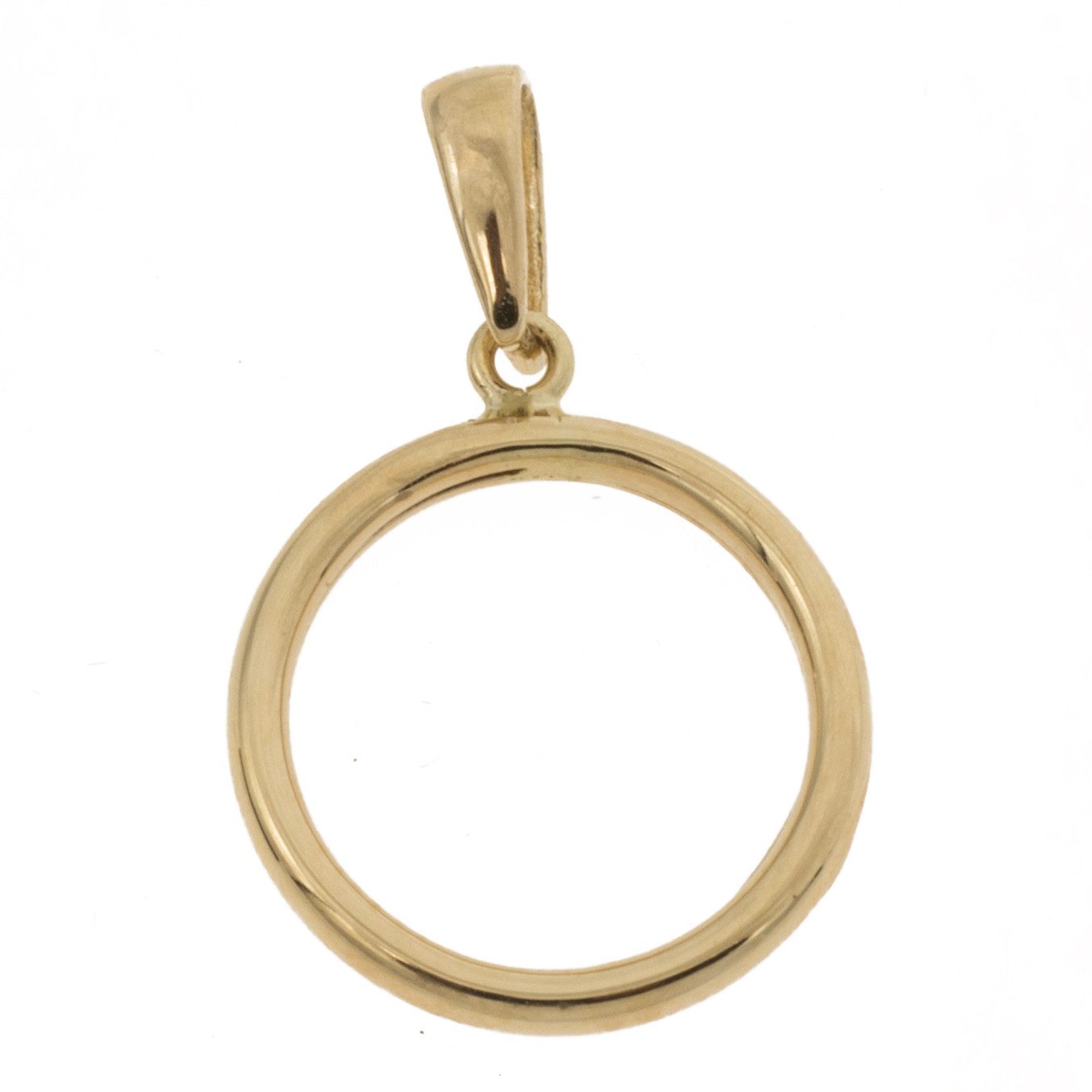 Kettenanhänger Anhänger Kreis aus 585 Gold 14 Karat 1,3 cm