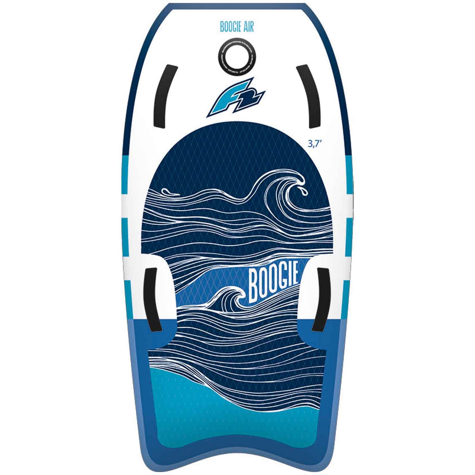 F2 Wellenreiter F2 Inflatable Body Board Boogie Board Air mit Leash 3,7 Blau