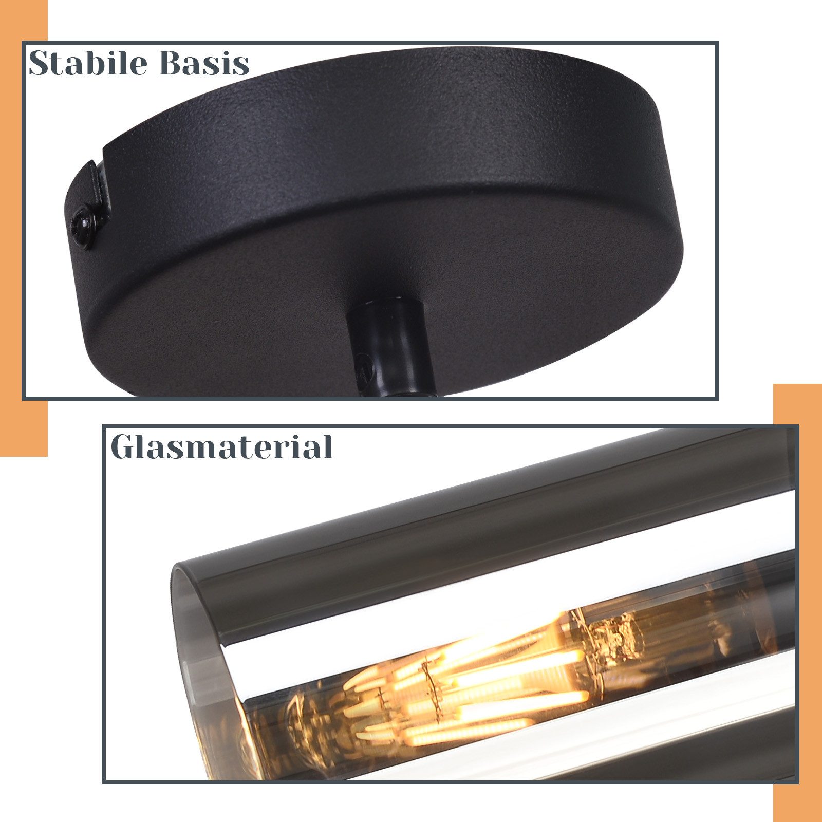 Nettlife Pendelleuchte Schwarz Esstisch E27 1/3/4 Flammig Glasschirm Hängel günstig online kaufen