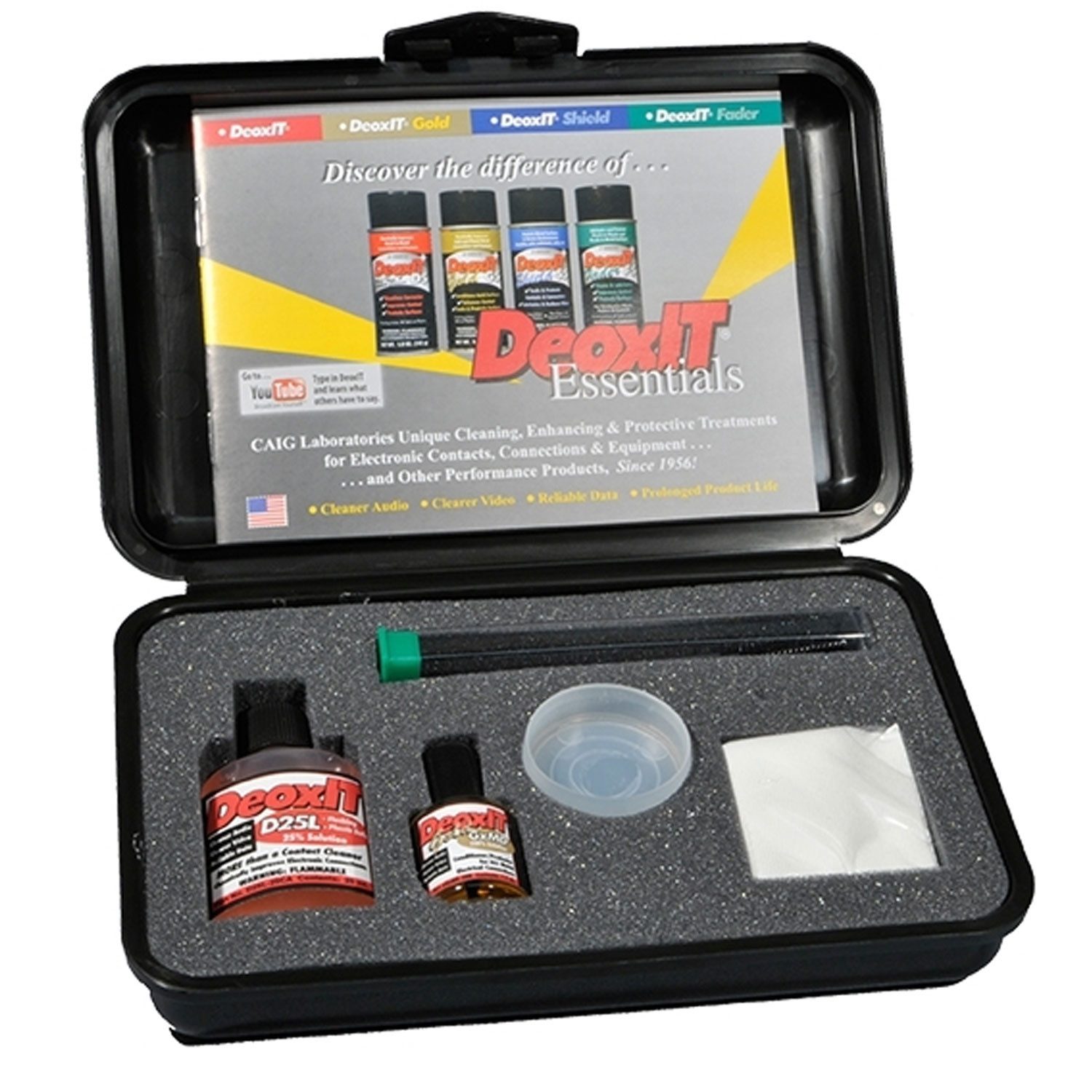 Caig Feinmechaniköl Caig DeoxIT Pflege-Set SK-GXMD Gold für Vakuumröhren-Kontakte, (1-St., Reinigungsset für Kontakte), Vakuumröhren-Kontakte und Fassungen