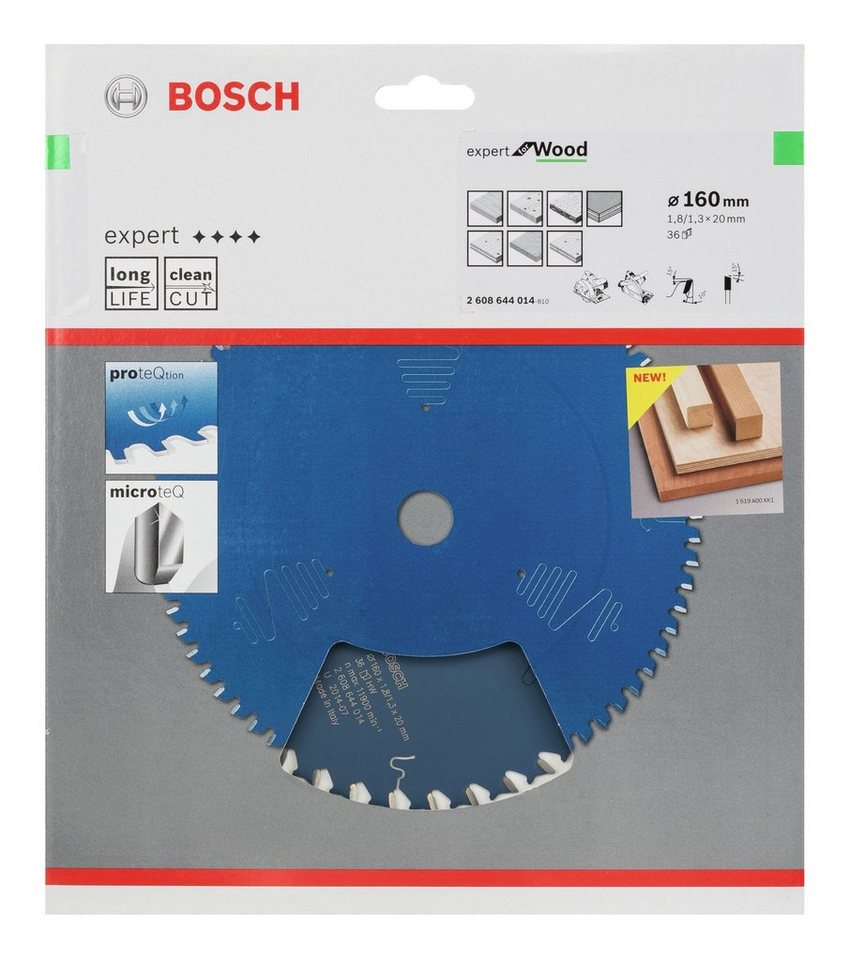 Thumbnail - BOSCH Kreissägeblatt, Expert for Wood, 160 x 20 x 1,8 mm, 36 Zähne