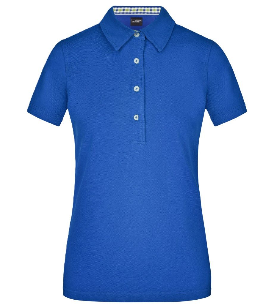 James & Nicholson Poloshirt Doppelpack Klassisches Damen Polohemd JN969 (Doppelpack, 2 Stück) mit konfektioniertem Kragen in Kontrastoptik – Bild 3 von 4