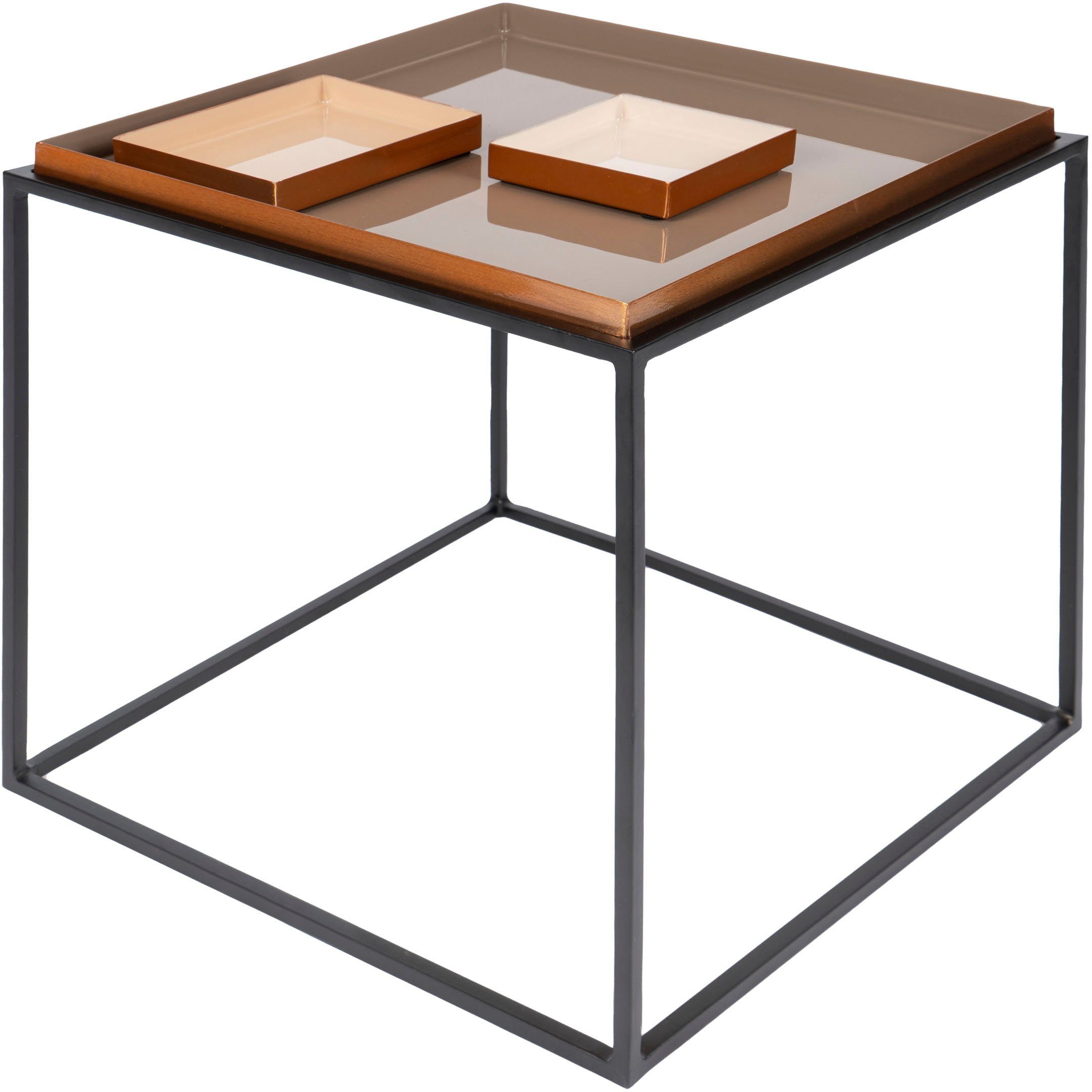 Kayoom Beistelltisch Beistelltisch Famosa, Bunter Tisch, Schalenmaße: 11 x 11 x 2 / 15,8 x 11 x 2 cm