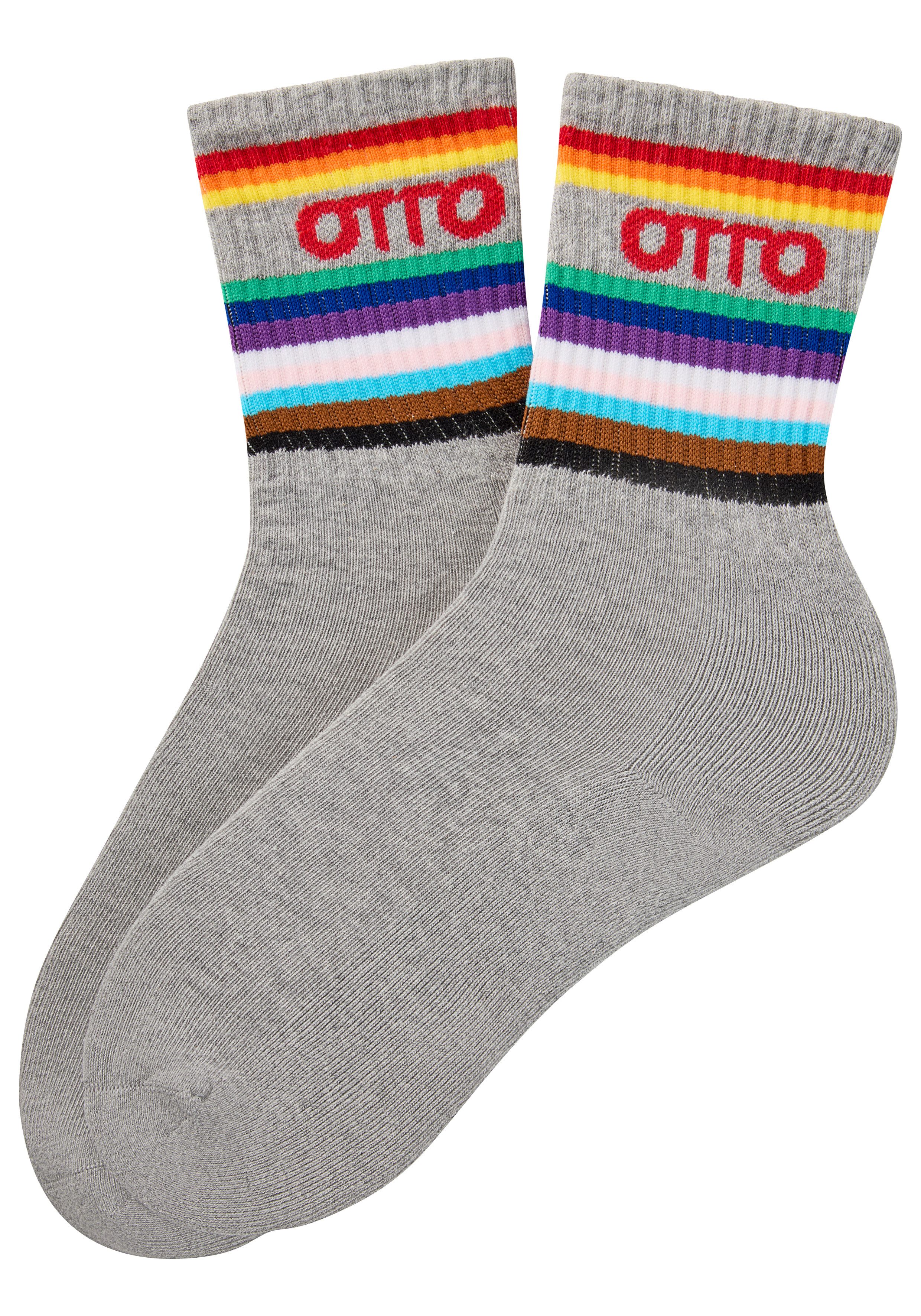 Capelli New York Socken Limited Edition Pride-Socken mit OTTO-Logo, hochwertige softe Qualität – Bild 3 von 5