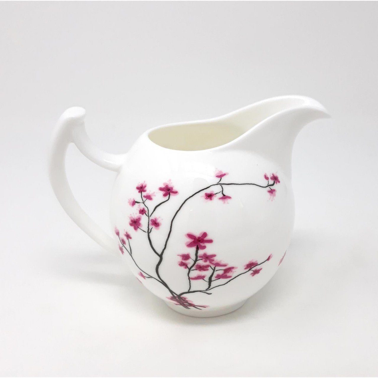 TeaLogic Porzellan, Zuckerset Weiß und Cherry Blossom, Porzellan Milch-