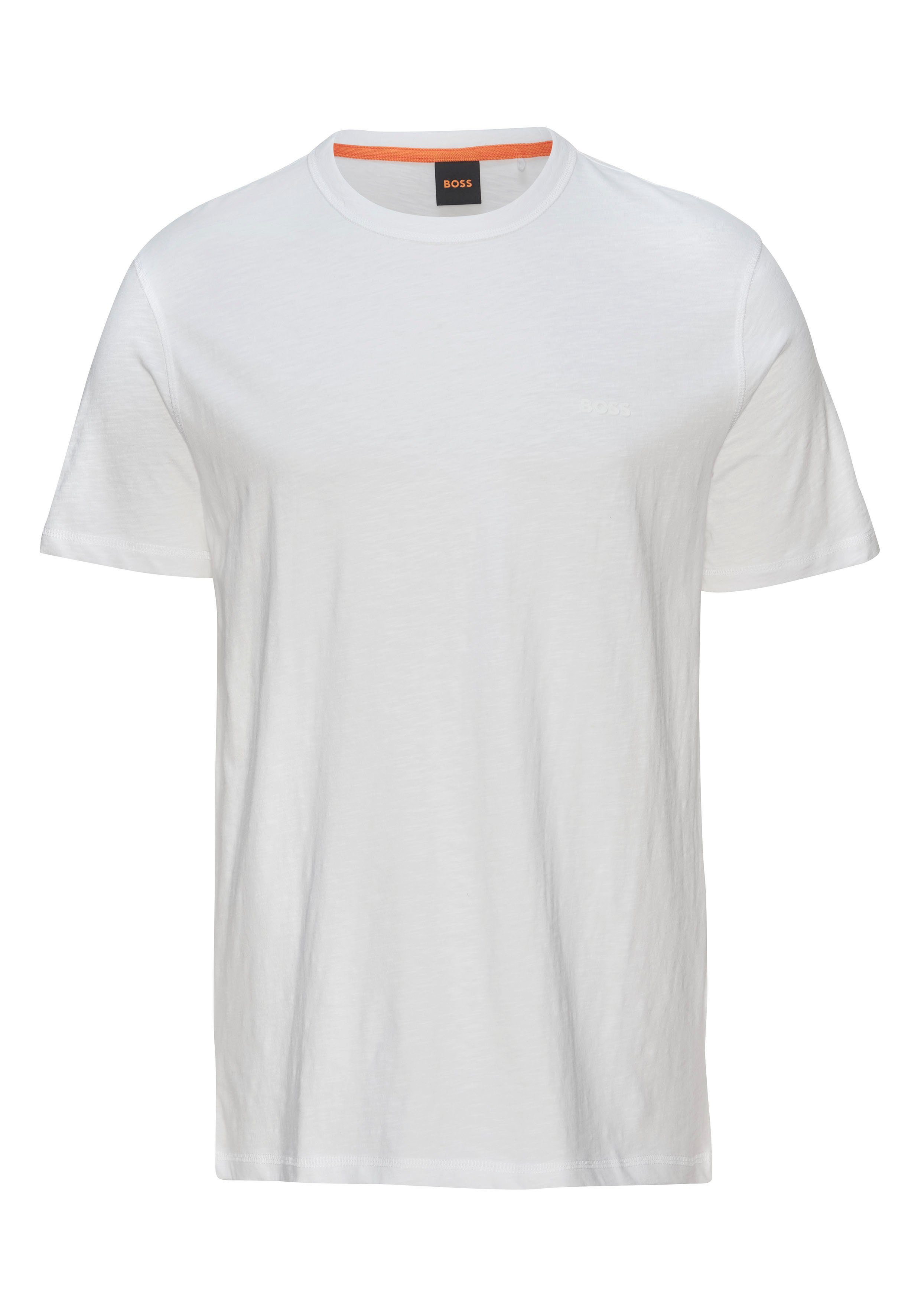 BOSS ORANGE T-Shirt 100_White Rundhalsausschnitt Tegood mit