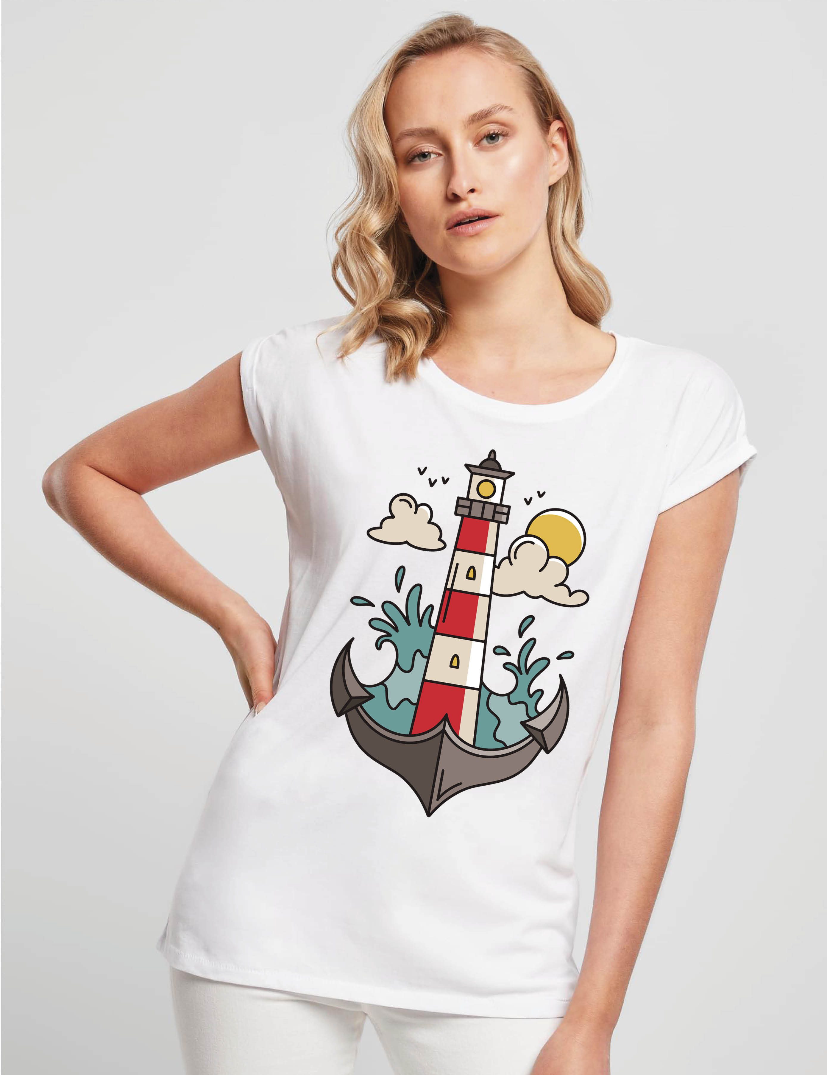 Youth Designz Print-Shirt "Anker Leuchtturm" Damen günstig online kaufen