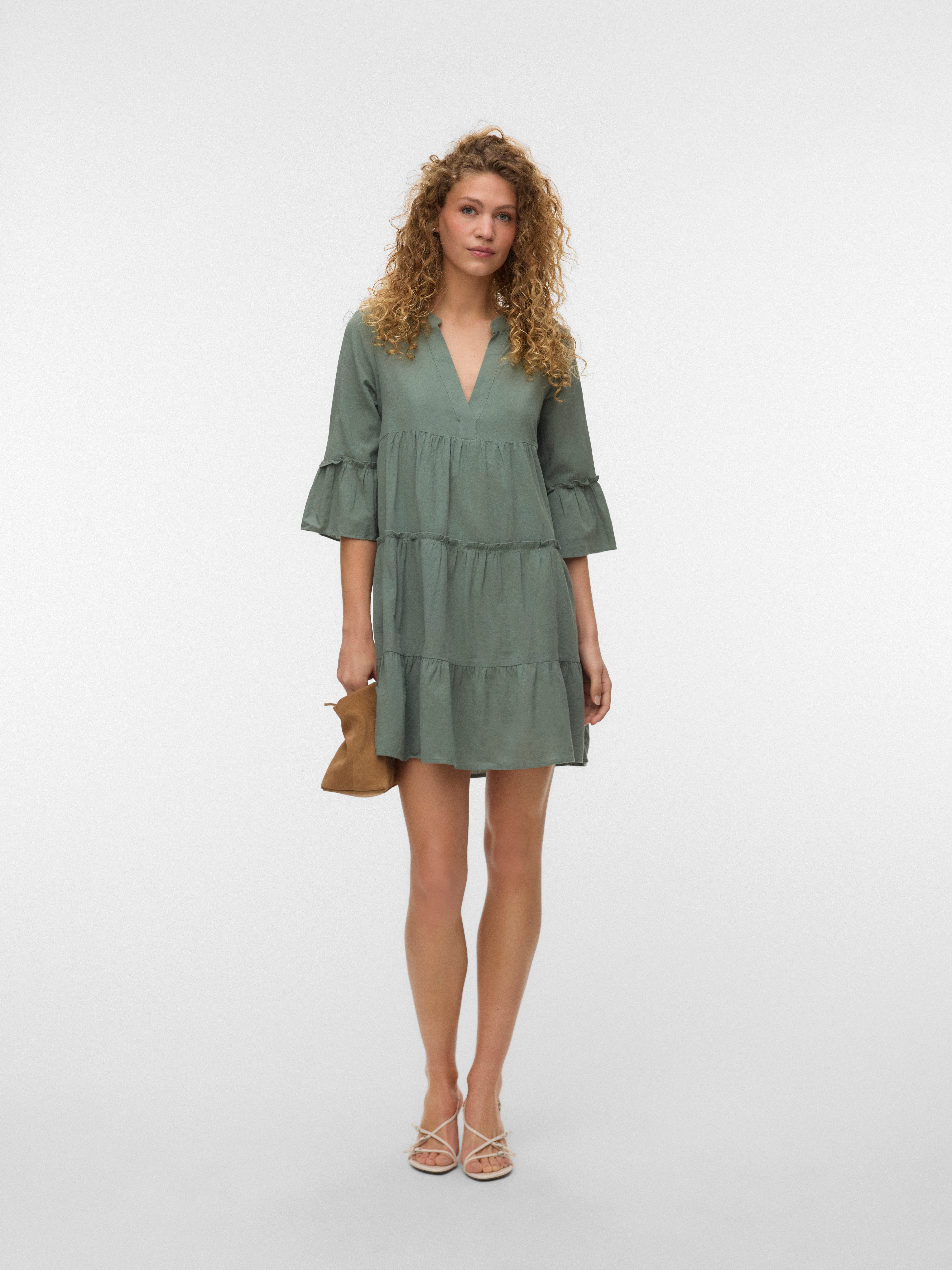 Vero Moda Tunikakleid VMDICTHE 3/4 TUNIC EXP Baumwolle, loose fit