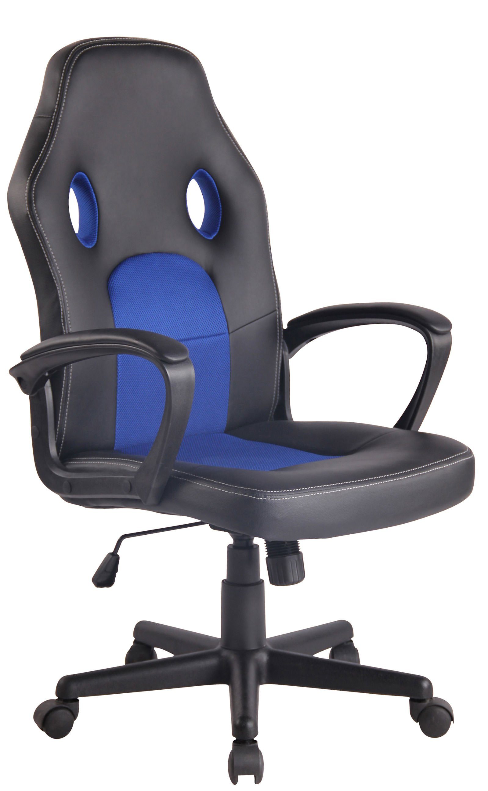 CLP Gaming Chair Elbing, höhenverstellbar und drehbar schwarz/blau