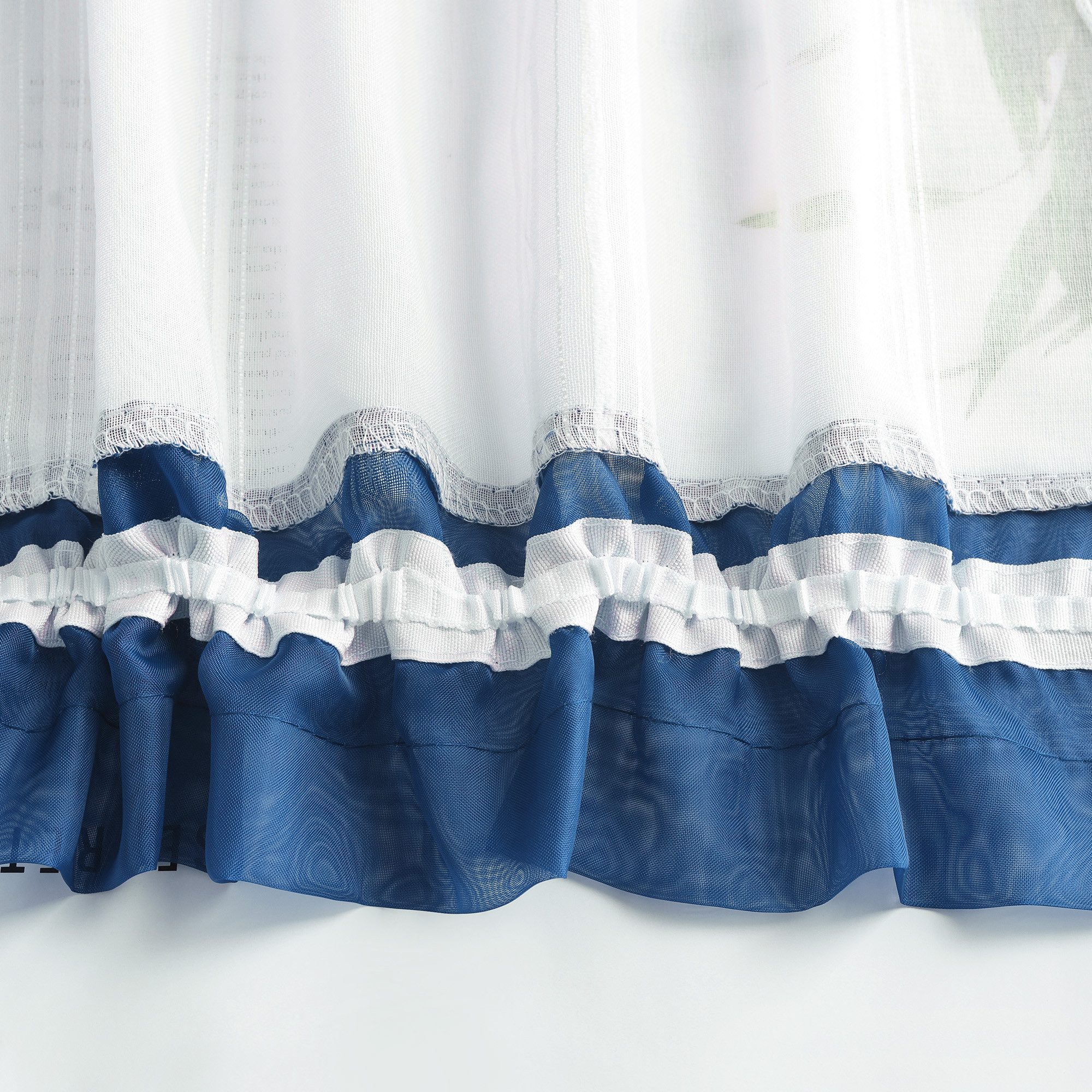 Joyswahl Scheibengardine Kurzgardinen mit Stangendurchzug, Transparente Voile,zur Dekoration (1 St), Stangendurchzug, transparent, Leinenoptik Landhausstil Cáfe – Bild 4 von 5