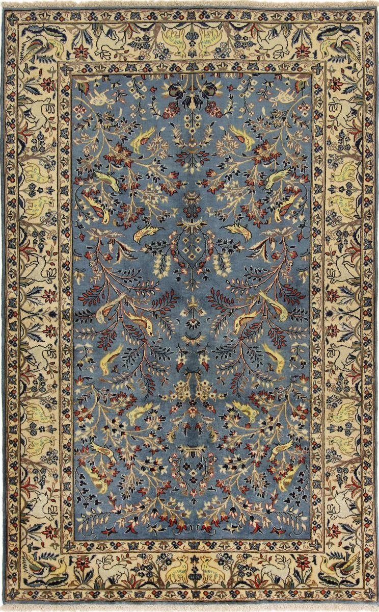 Orientteppich Yazd 135x219 Handgeknüpfter Orientteppich / Perserteppich, Nain Trading, rechteckig, Höhe: 12 mm