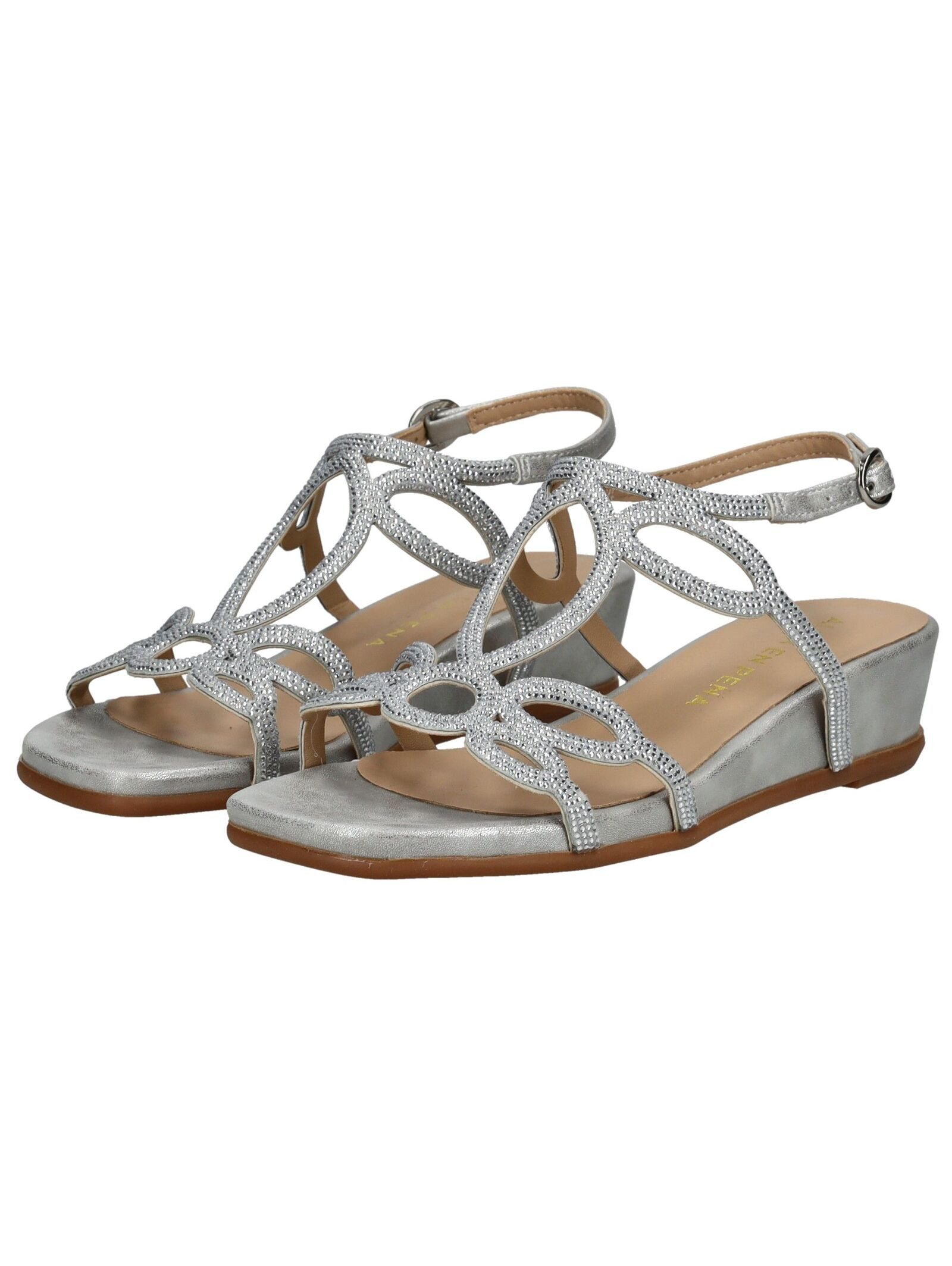 Alma en Pena ALMA EN PENA Sandalen Textil Keilsandalette – Bild 4 von 5