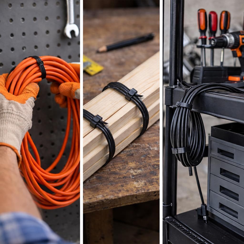 TK Gruppe Kabelbinder 100x Kabelbinder schwarz - Zip ties reißfest - diverse Längen (100er Set) diverse Längen