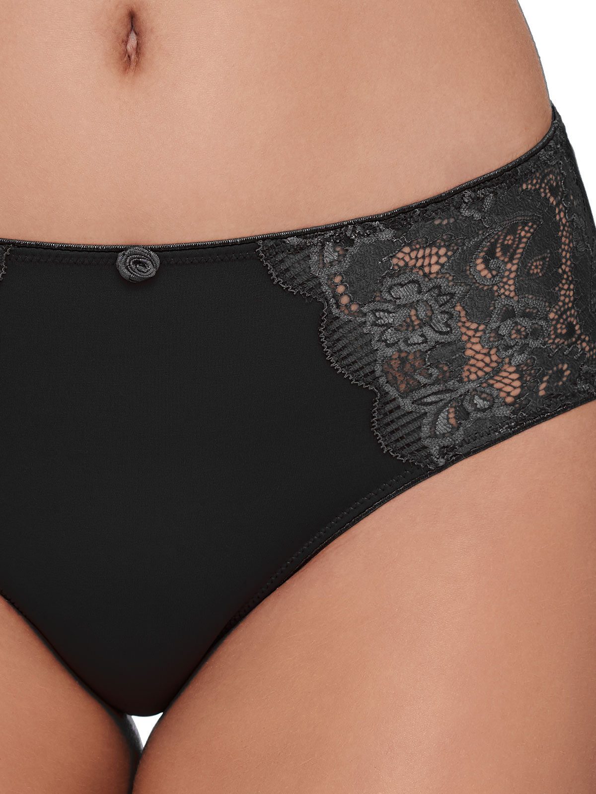 Susa 1-St) Slip Latina (Stück, Bikinislip schwarz Zwickel Damen