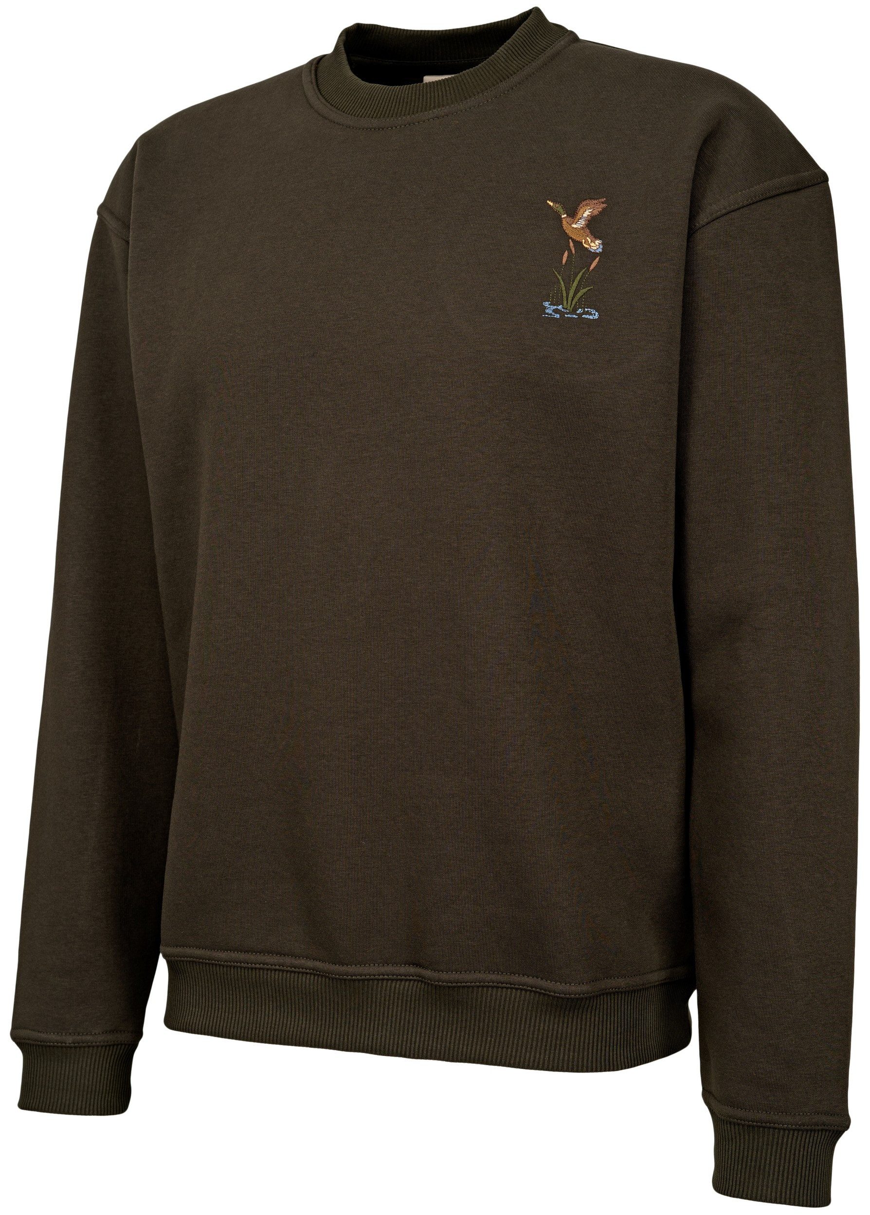 Hubertus® Hunting Rundhalspullover Jagdpullover mit Motiv Winterpullover Ansitzpullover von Oefele Jagd