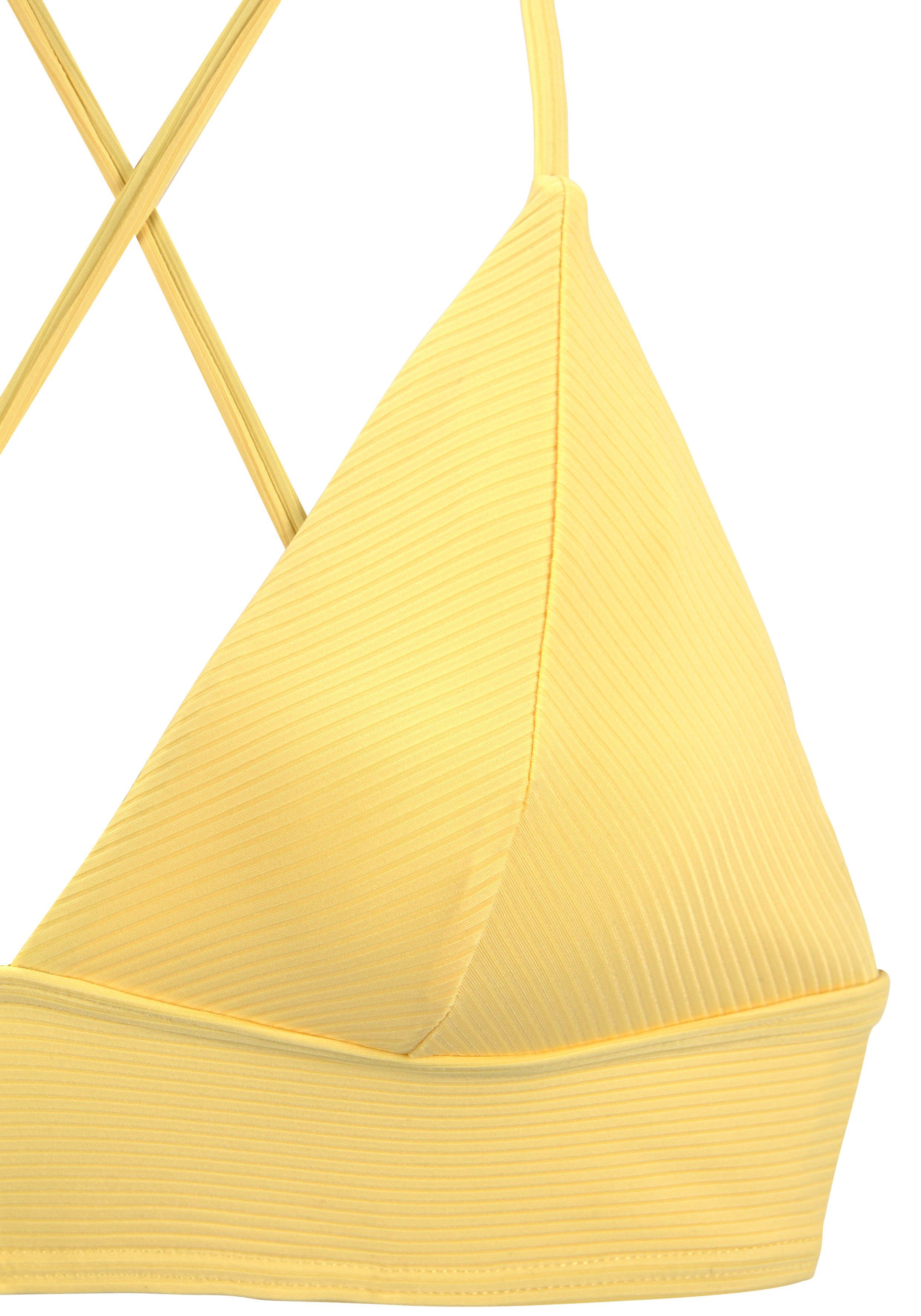 Venice Beach Triangel-Bikini-Top Lucky, aus gerippter Strukturware