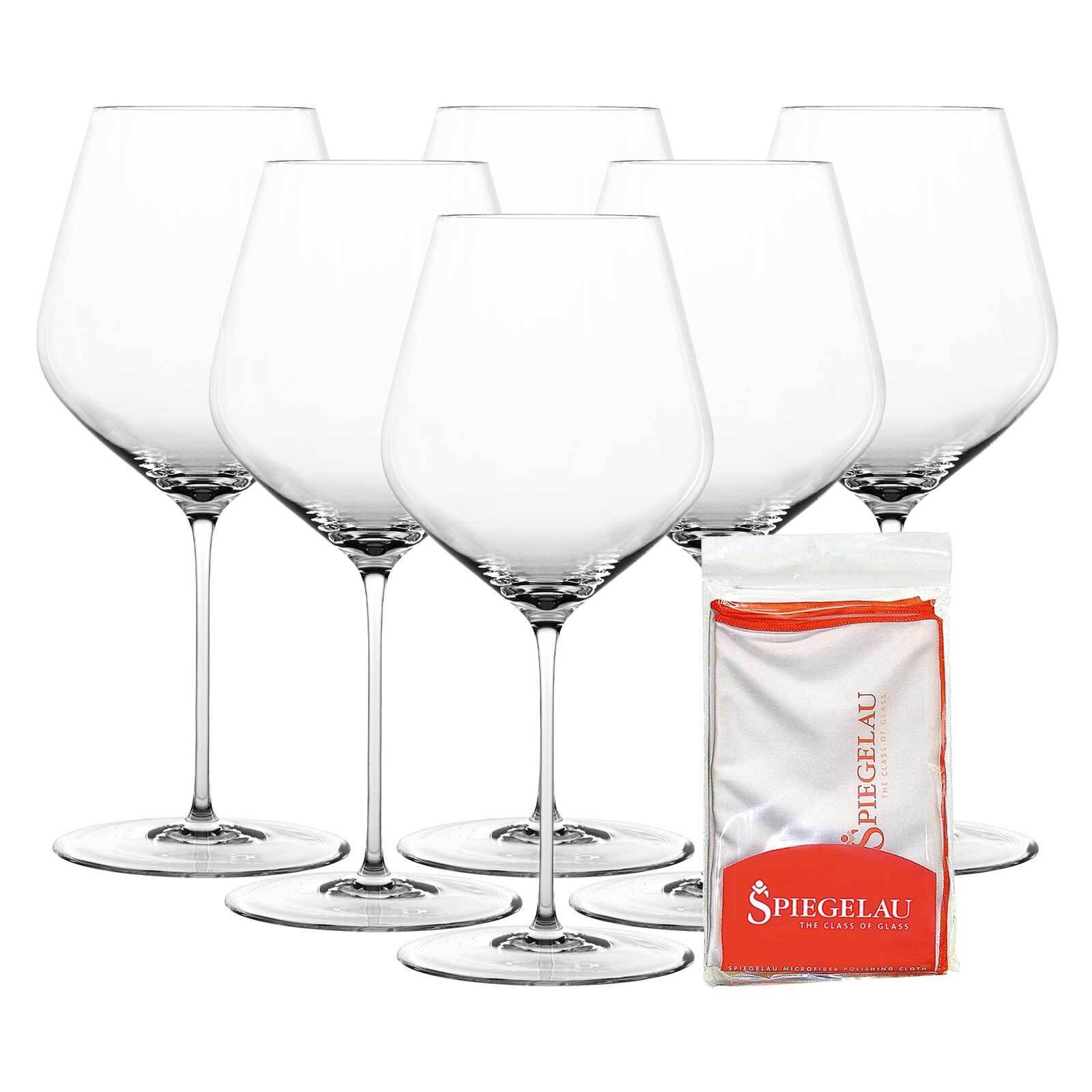 Rotweinglas Hi-Lite Burgundergläser + Poliertuch 734 ml
