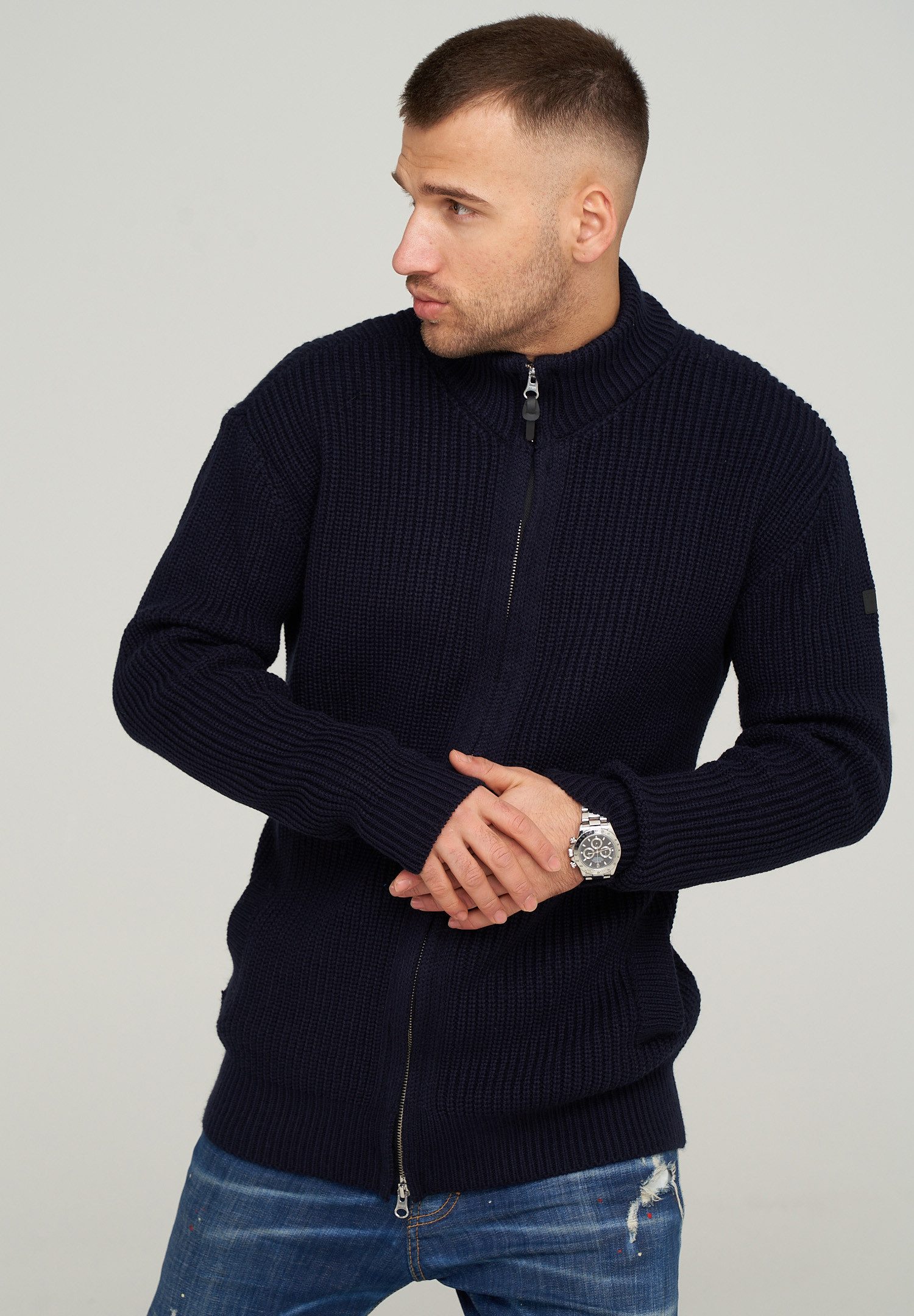 CARISMA Strickjacke MKCONNA mit modischem Stehkragen