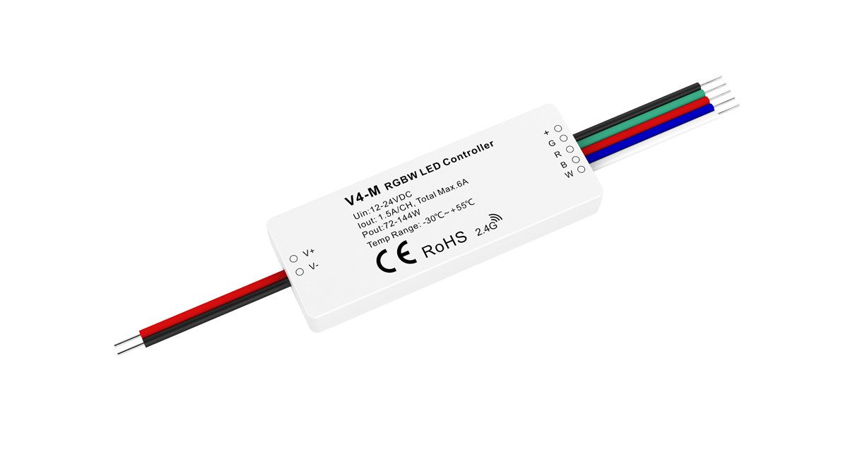 DOTLUX LED-Streifen DOTLUX LED Funk-Mini Empfänger/Dimmer Fusion Technologie 4x1,5A 12-24V
