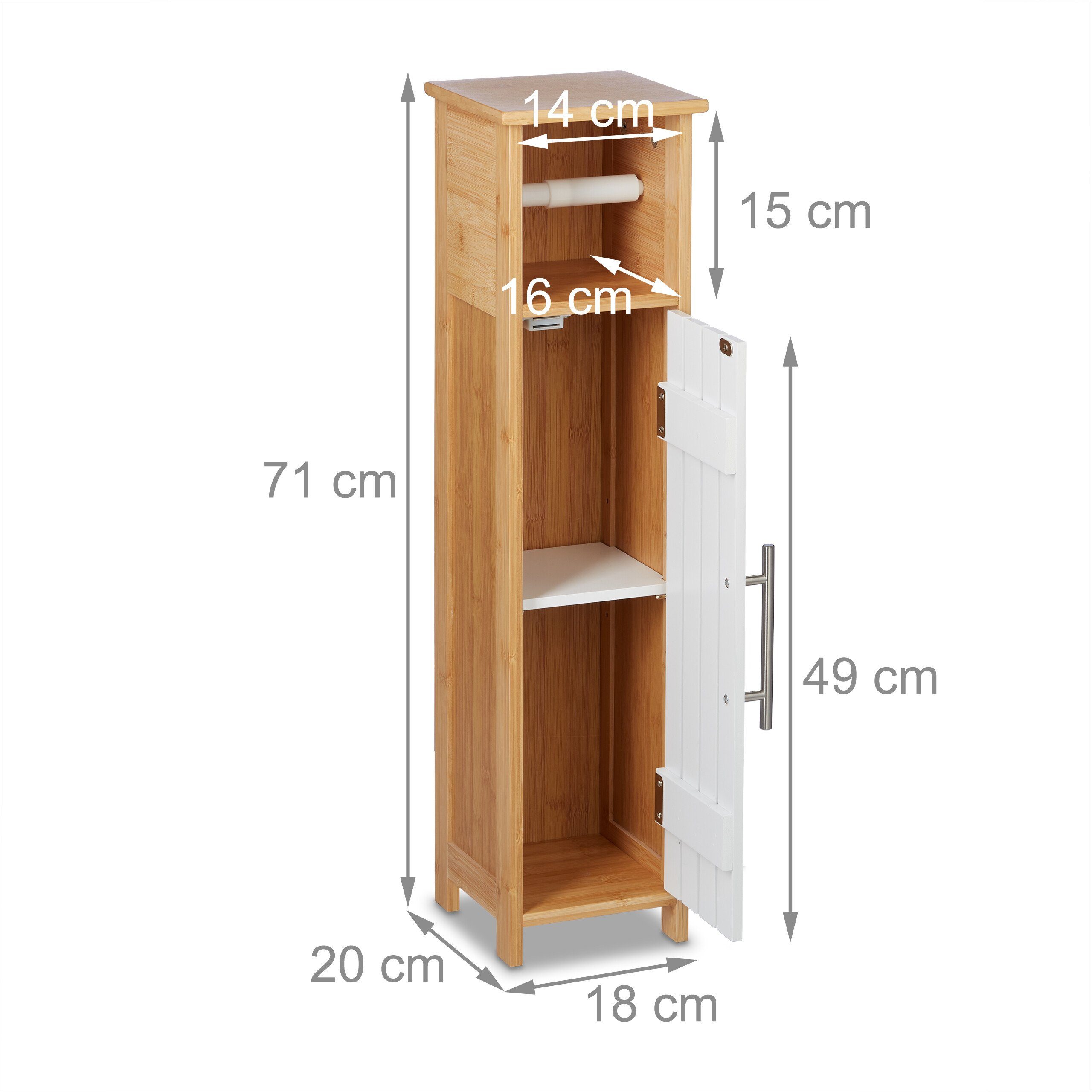 relaxdays Toilettenpapierhalter stehend Holzoptik (1-St) – Bild 4 von 5