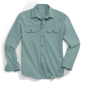 John Devin Langarmhemd mit Brusttaschen, Overshirt, Regular Fit, Outdoorhemd aus reiner Baumwolle