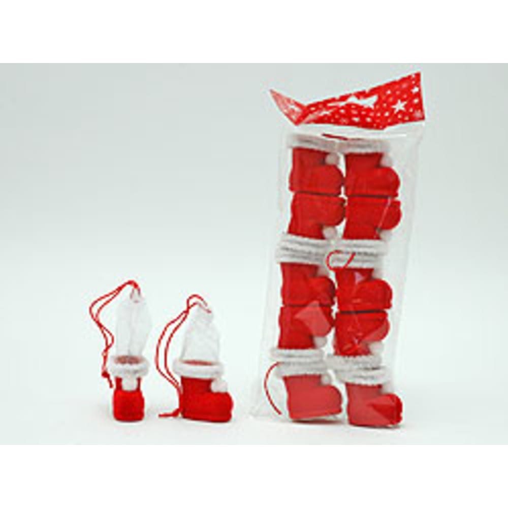 HundB Weihnachtsfigur 10 er Nikolausstiefelchen mit Hänger, ca. 3,2 cm (Stü günstig online kaufen