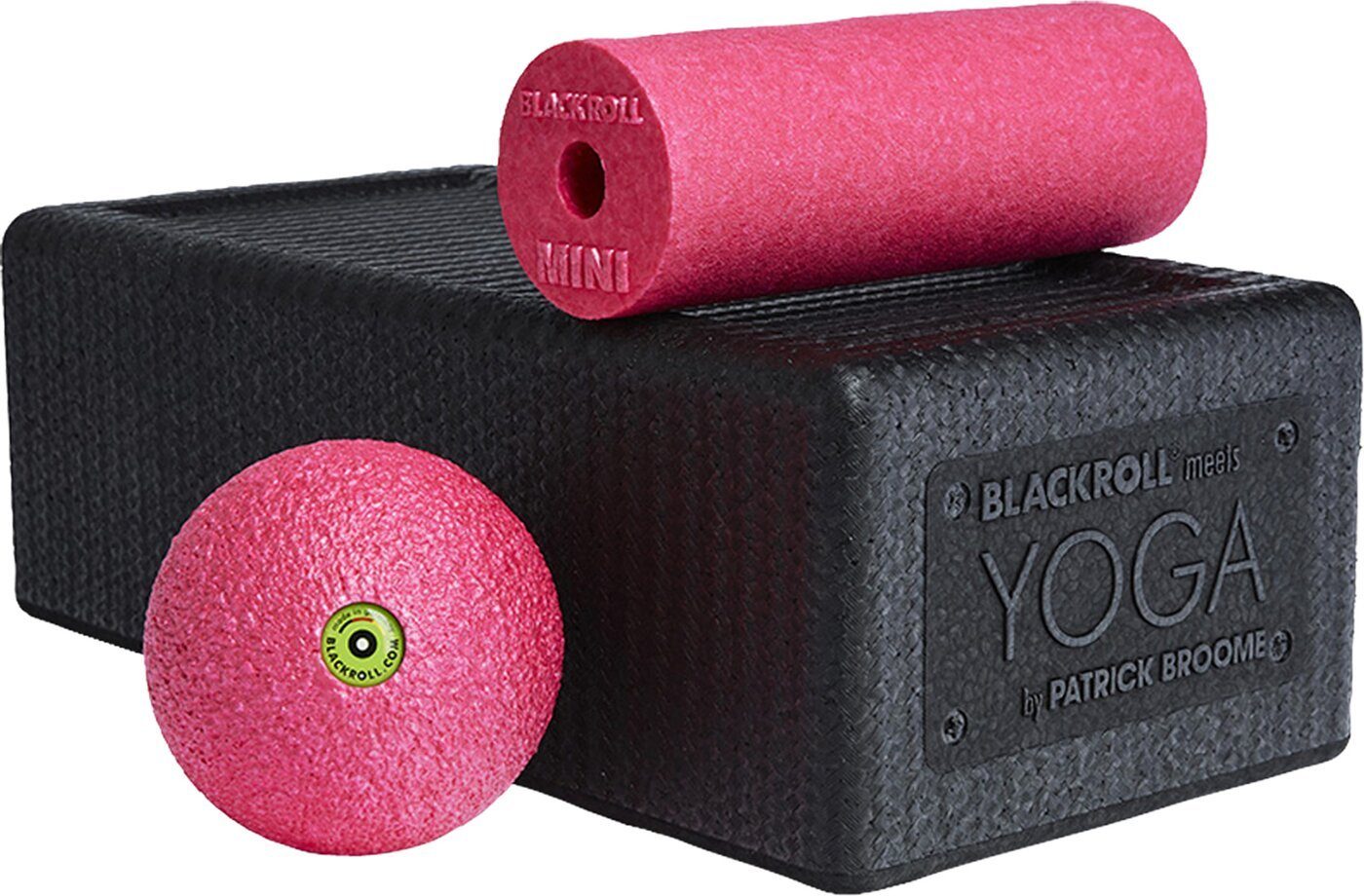 Blackroll Massagerolle BLACKROLL(R) YOGA BLOCK SCHWARZ/PINK BY SET