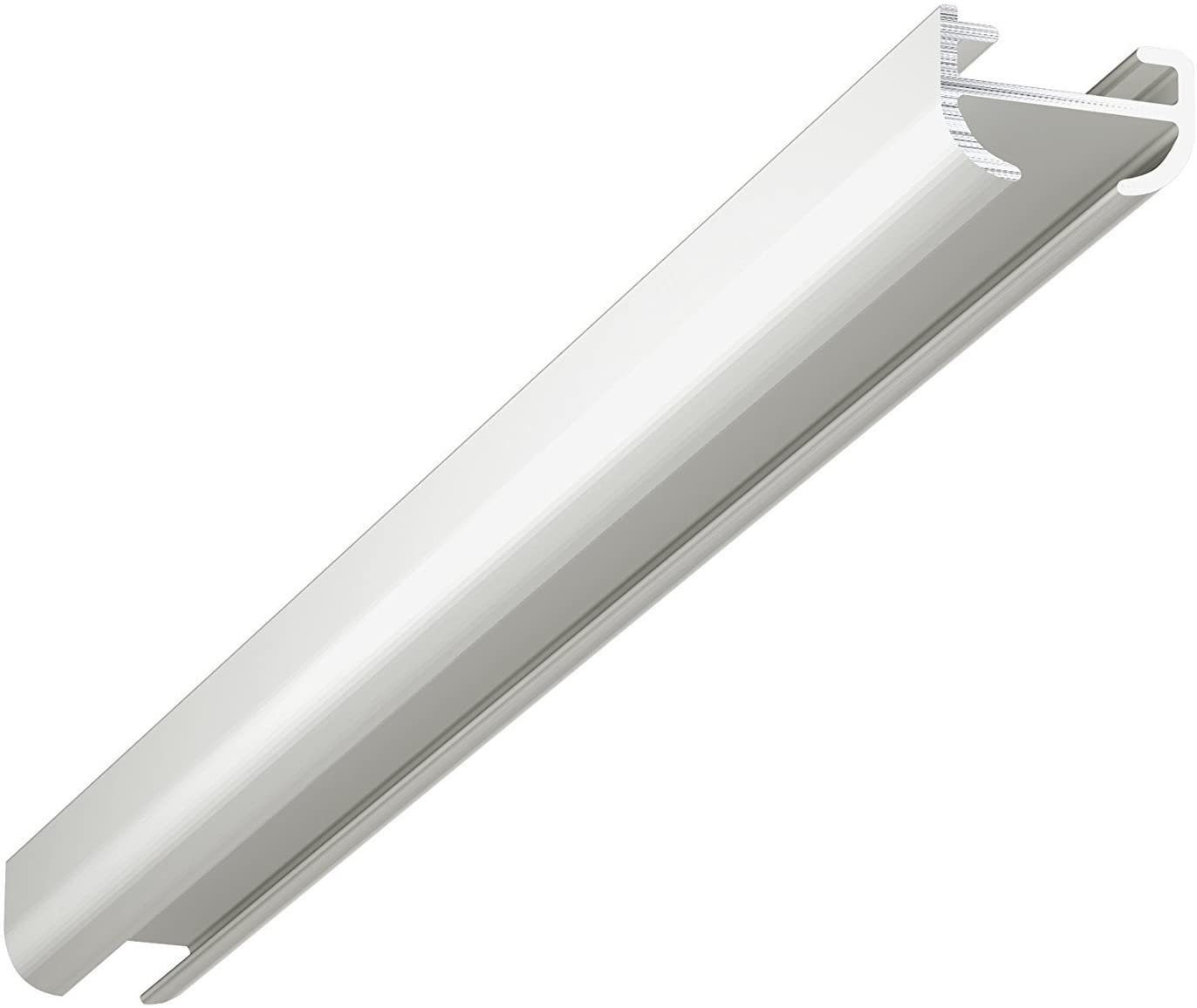 Garduna Gardinenschiene halbrunde Schleuderschiene, 1-läufig, Aluminium