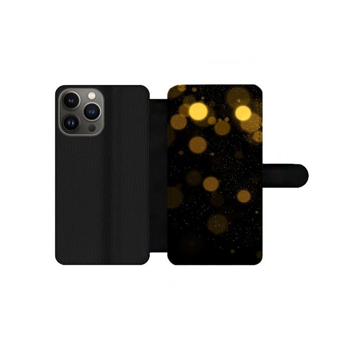 MuchoWow Handyhülle Gold - Abstrakt - Luxus - Schwarz Handyhülle Telefonhülle Apple iPhone 13 Pro Max