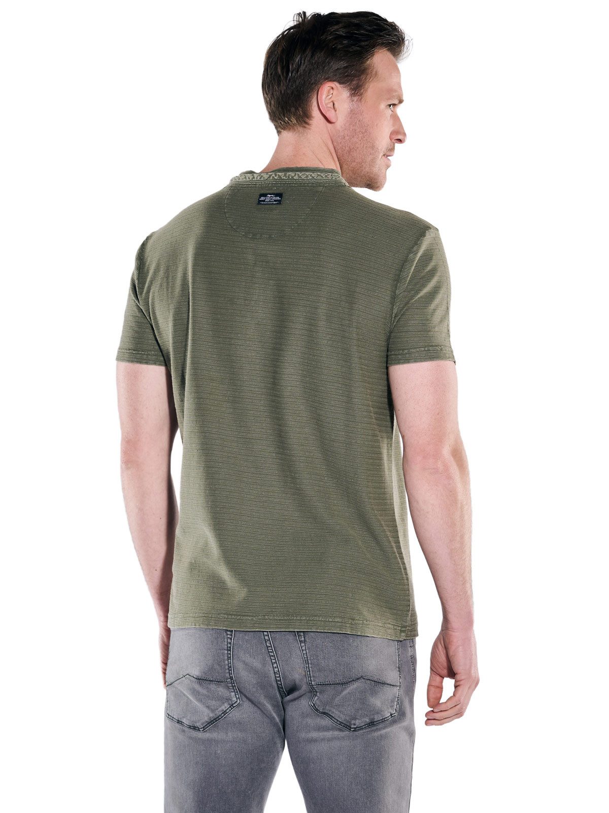 Engbers T-Shirt Herren Henley T-Shirt, Oliv – Bild 2 von 5