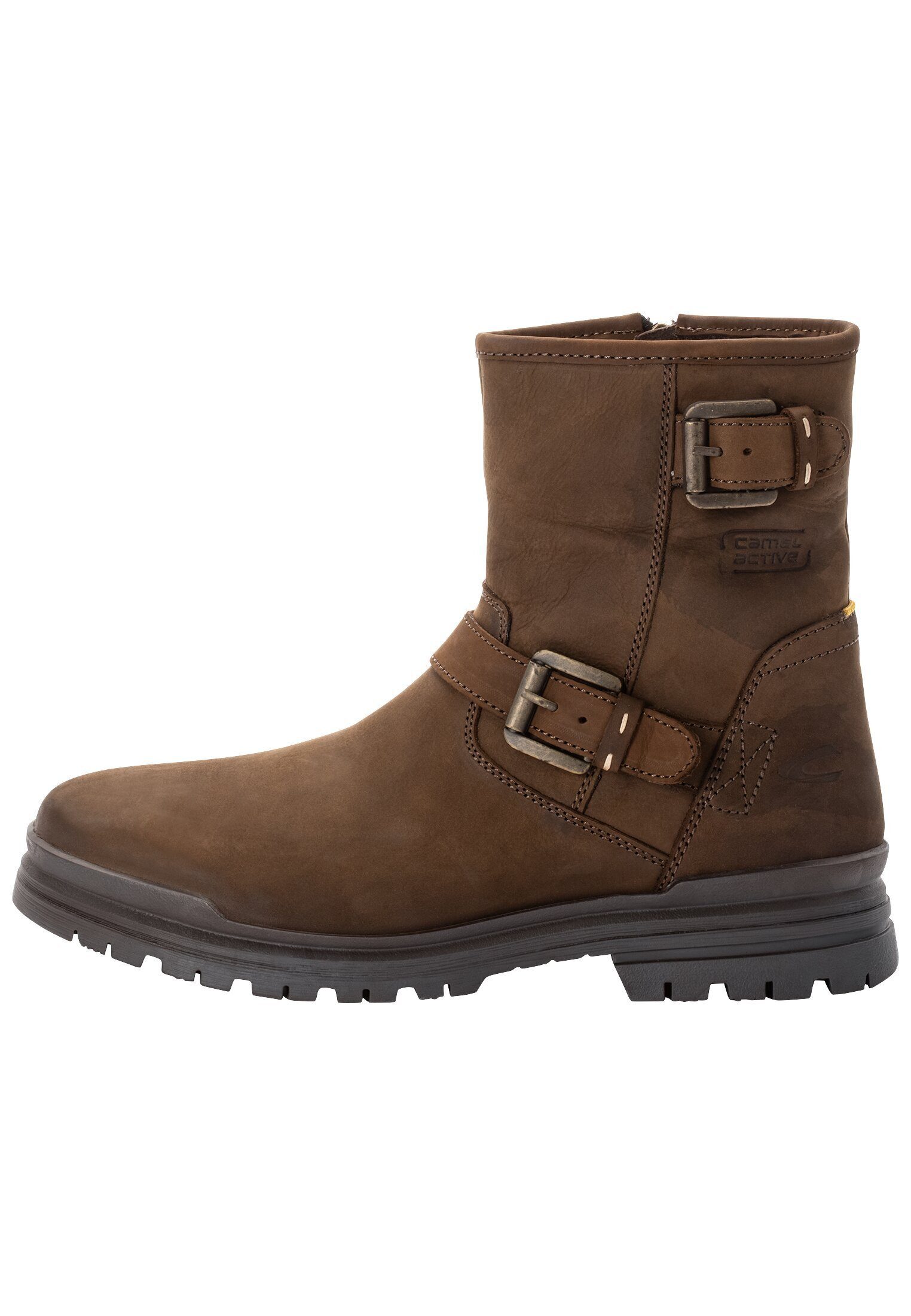 aus echtem Rindsleder Schnürstiefelette